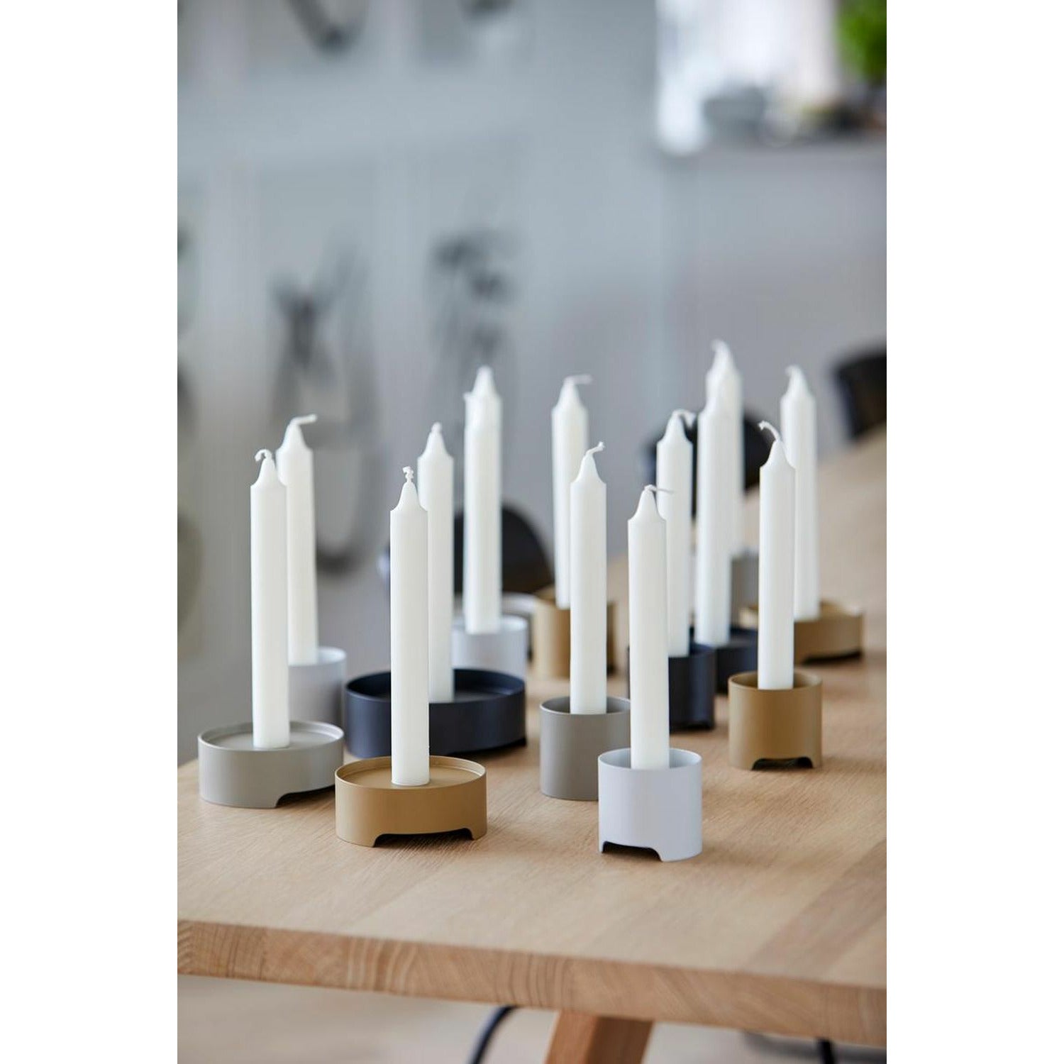 [product_category]-Zone Denmark Singles Candle Holder ø 12 Cm, Warm Grey-Zone Denmark-5722000123798-12379-ZON-6