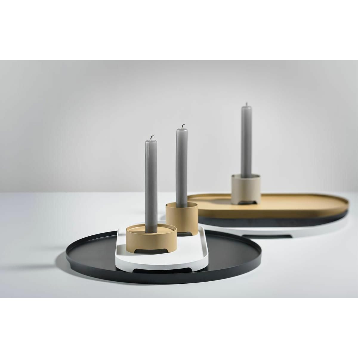 Zone Denmark Singles Candle Holder ø 6 Cm, Mud