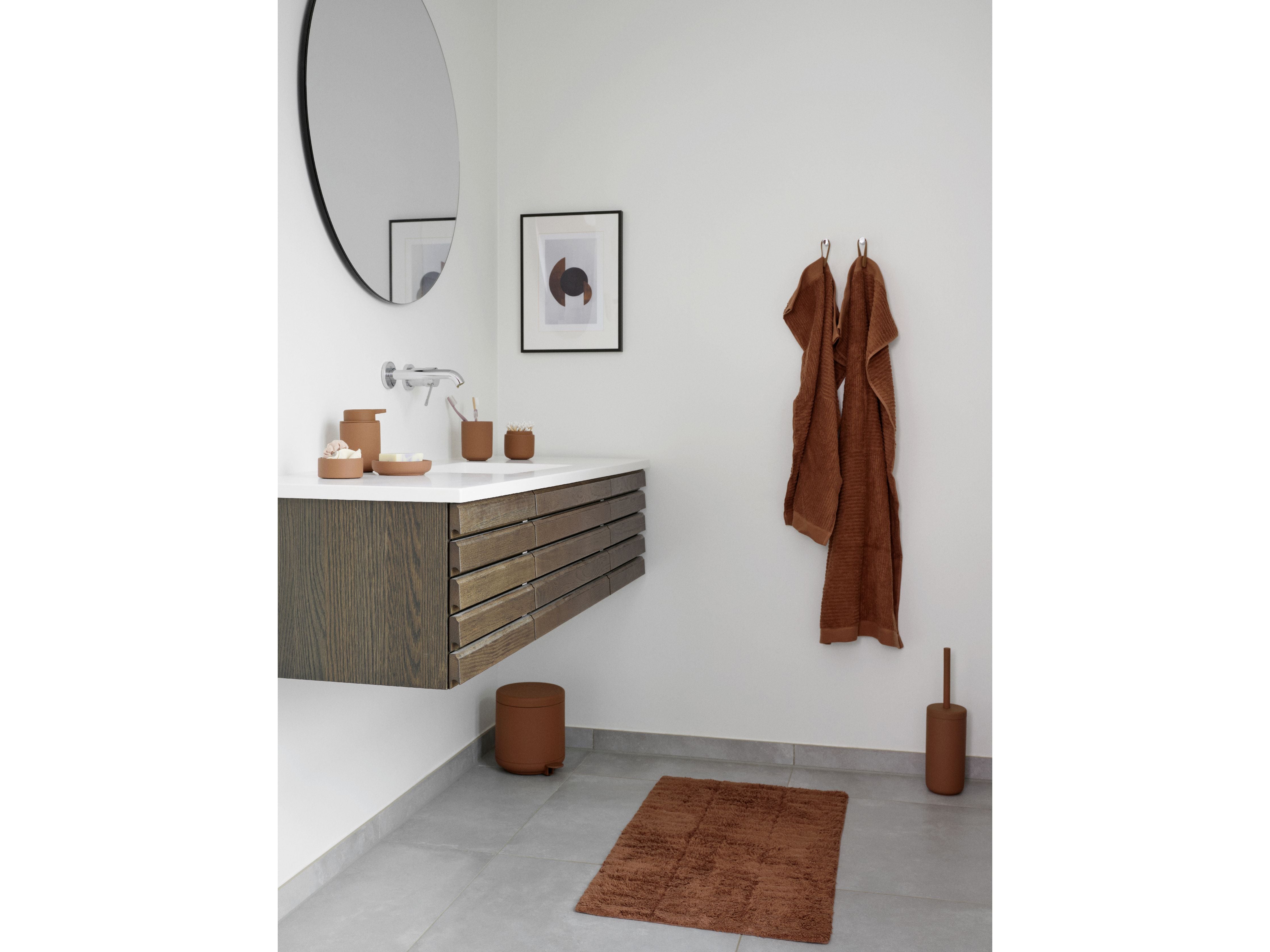 [product_category]-Zone Denmark Tiles Bath Mat 80 X 50 Cm, Terracotta-Zone Denmark-5722000315698-31569-ZON-2