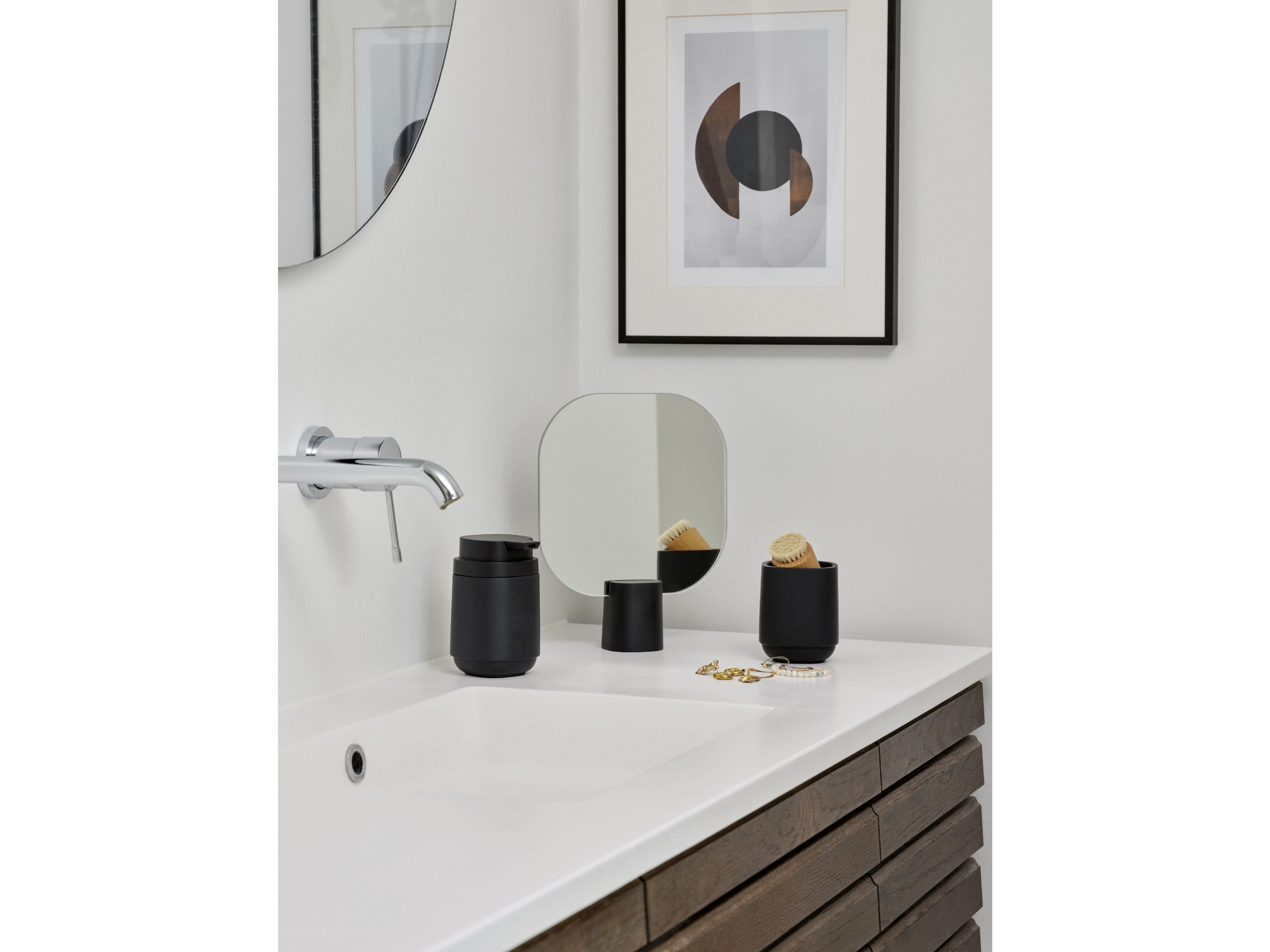 [product_category]-Zone Denmark Time Table Mirror, Black-Zone Denmark-5722000307426-30742-ZON-5