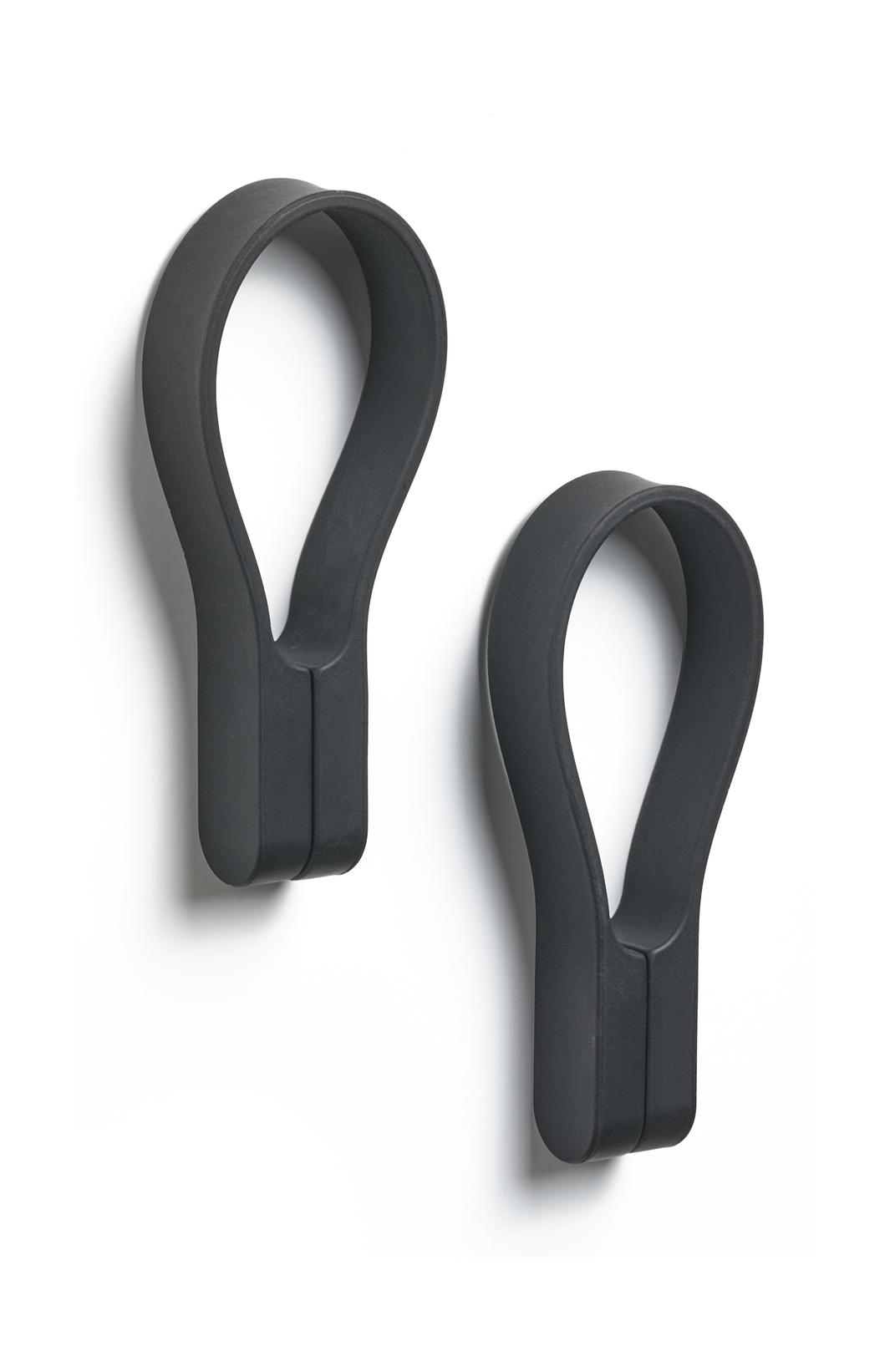[product_category]-Zone Denmark Towel Rail 9 Cm 2 Pcs., Black-Zone Denmark-5722000279204-27920-ZON-5