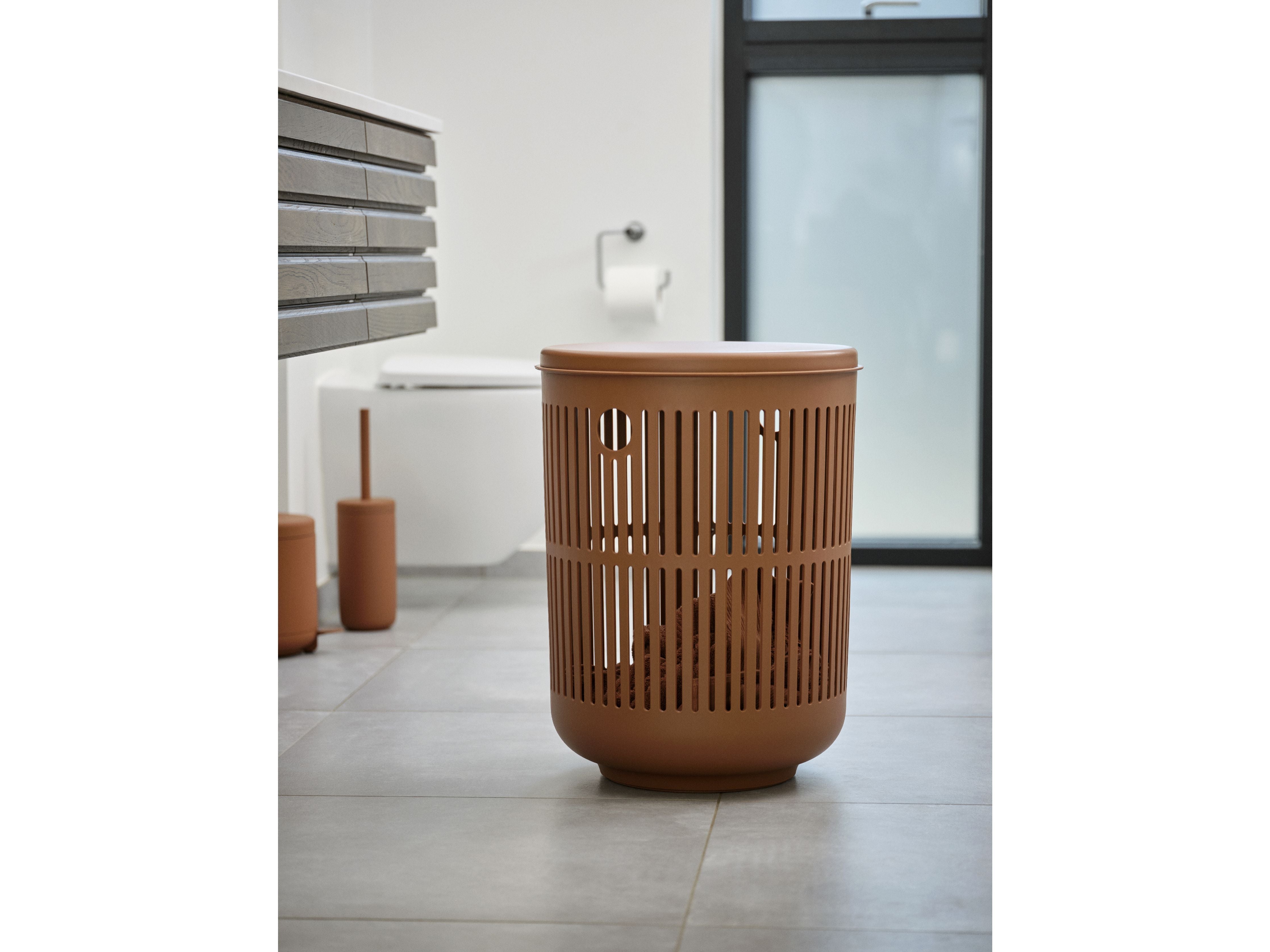 [product_category]-Zone Denmark Ume Laundry Basket 60 Liter, Terracotta-Zone Denmark-5722000315490-31549-ZON-8