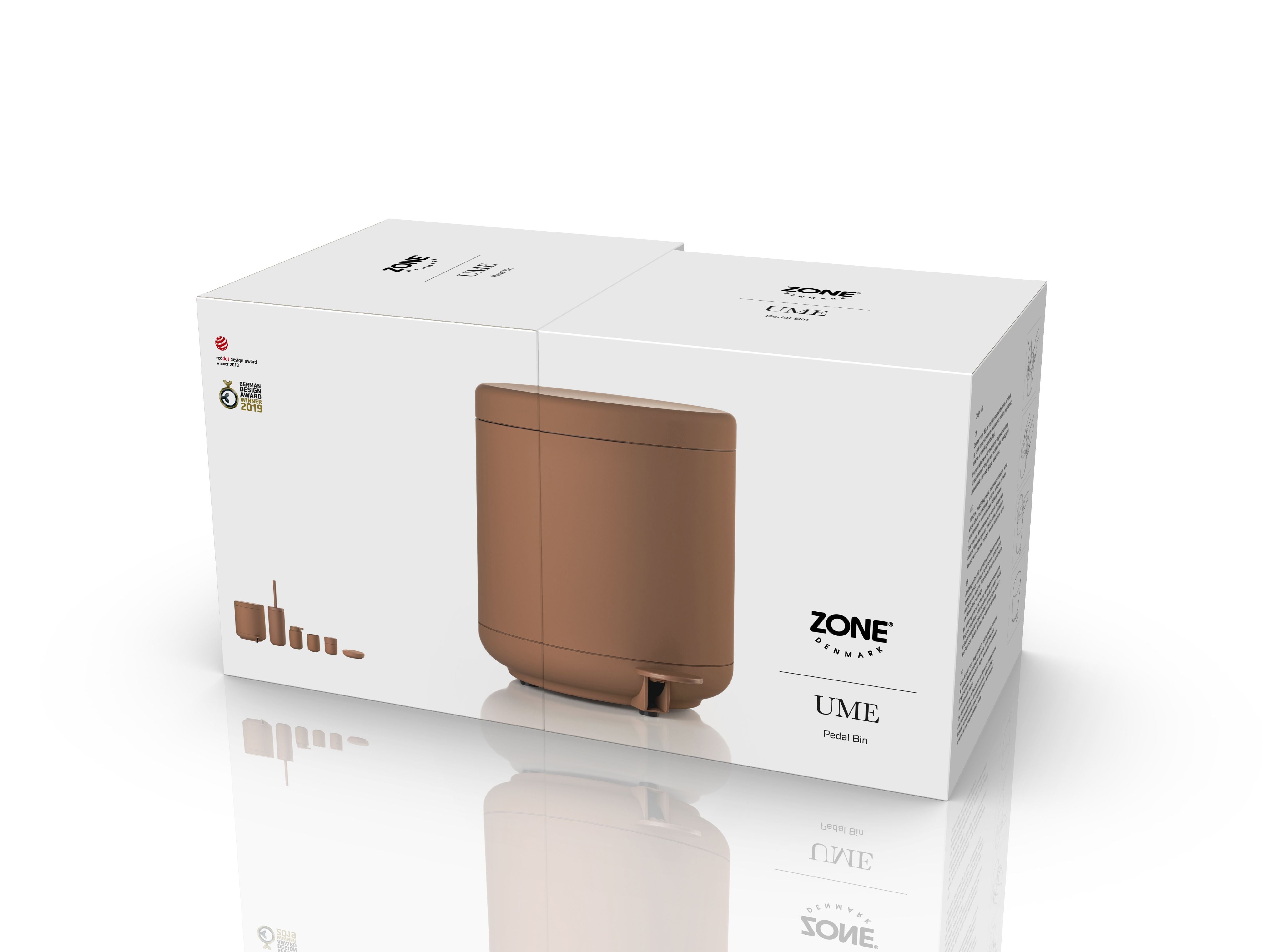 [product_category]-Zone Denmark Ume Pedal Bin 4 Liter, Terracotta-Zone Denmark-5722000315476-31547-ZON-4