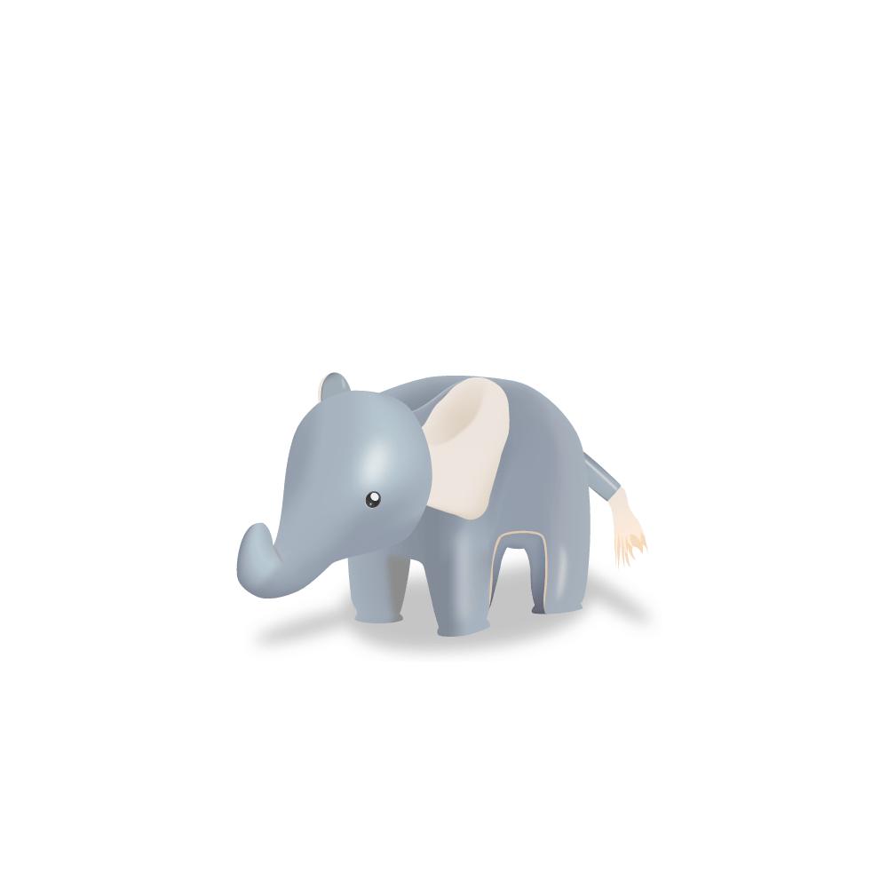 Züny bébé éléphant bleu poussiéreux