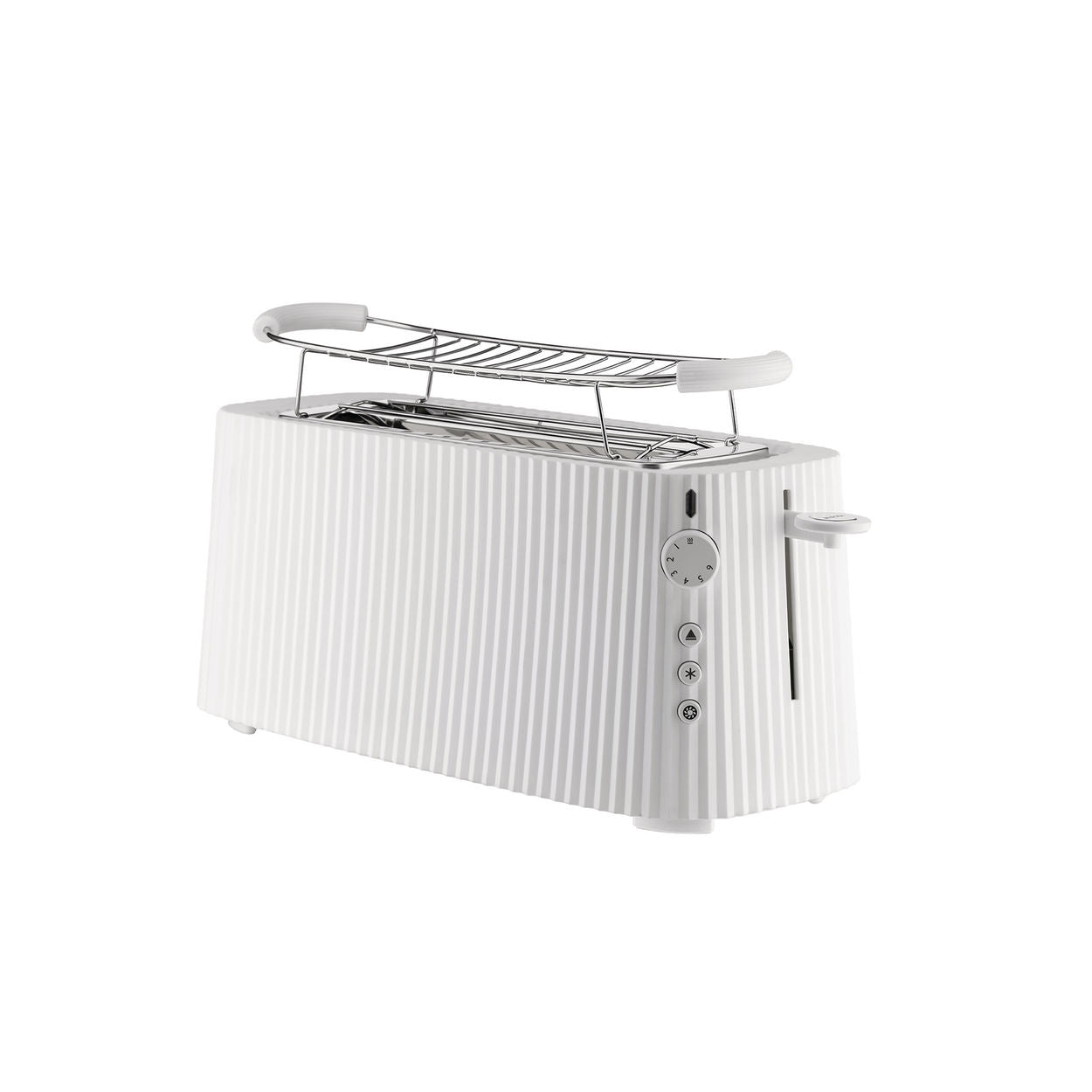 Alessi Plissé long Toaster double, blanc