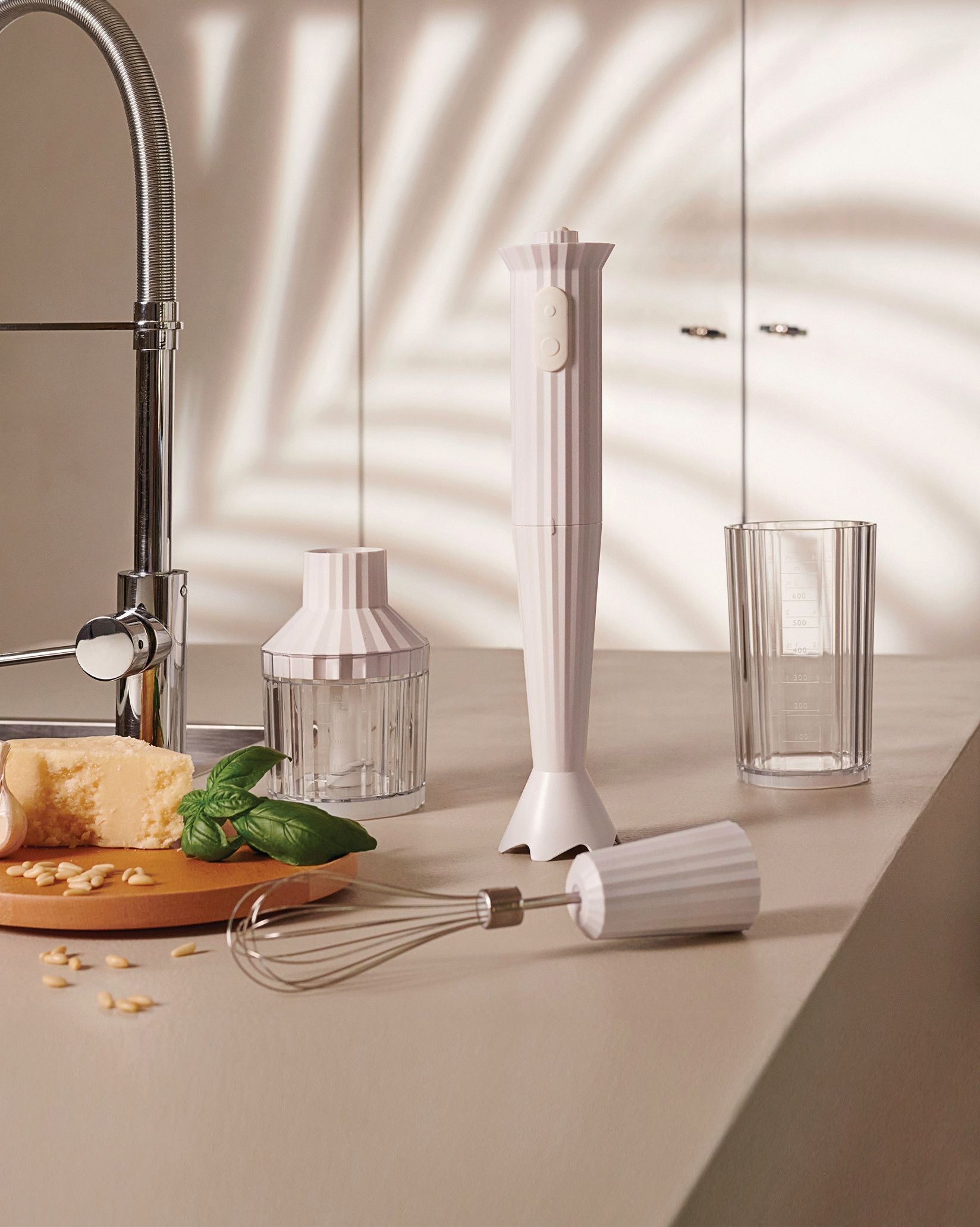 Alessi Plissé Hand Blender Set, Rød