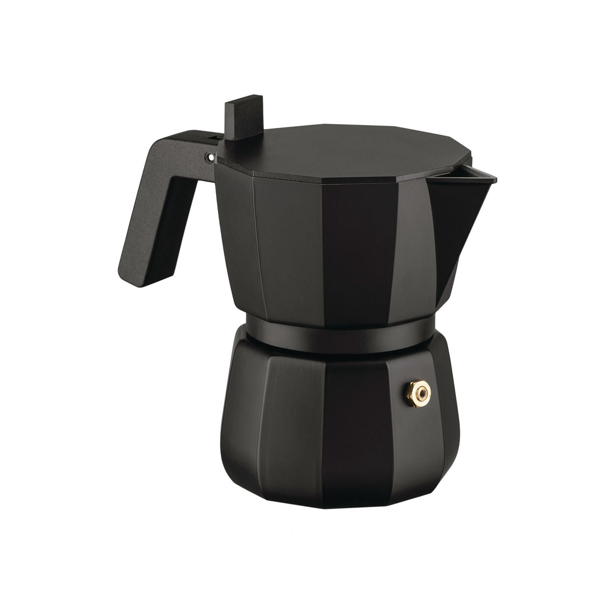 Alessi Moka Espresso Kaffeemaschine schwarz, 3 Tassen