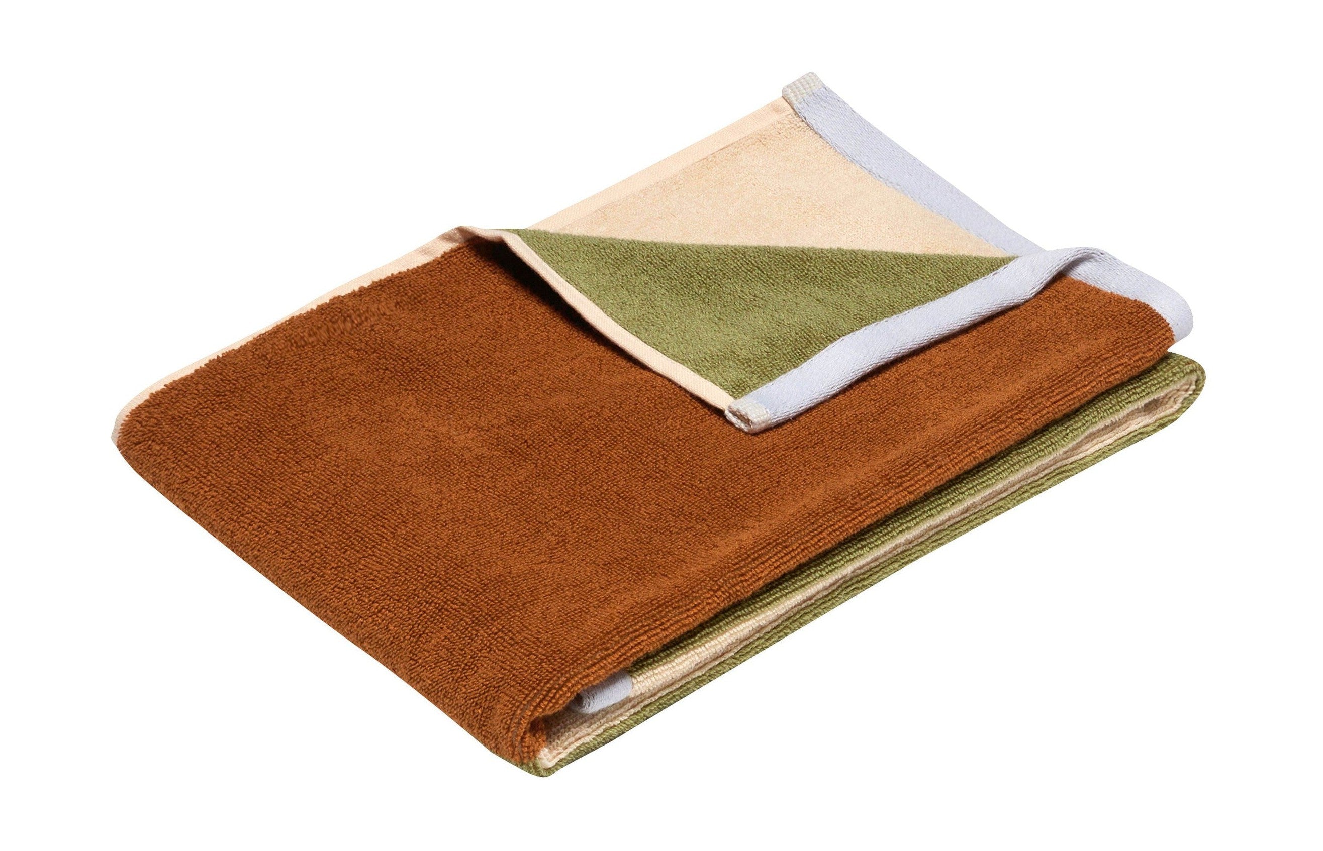 Hübsch Block Towel Small, Brown/Multicolour