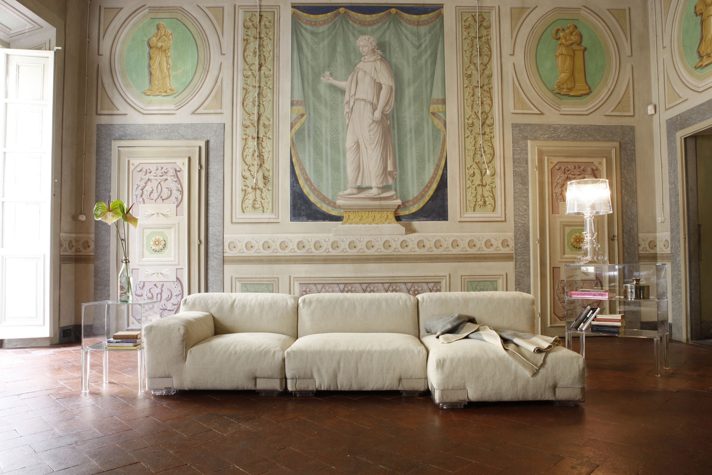 Kartell Plastics Duo 2 Seter Sofa SX Orsetto, verde