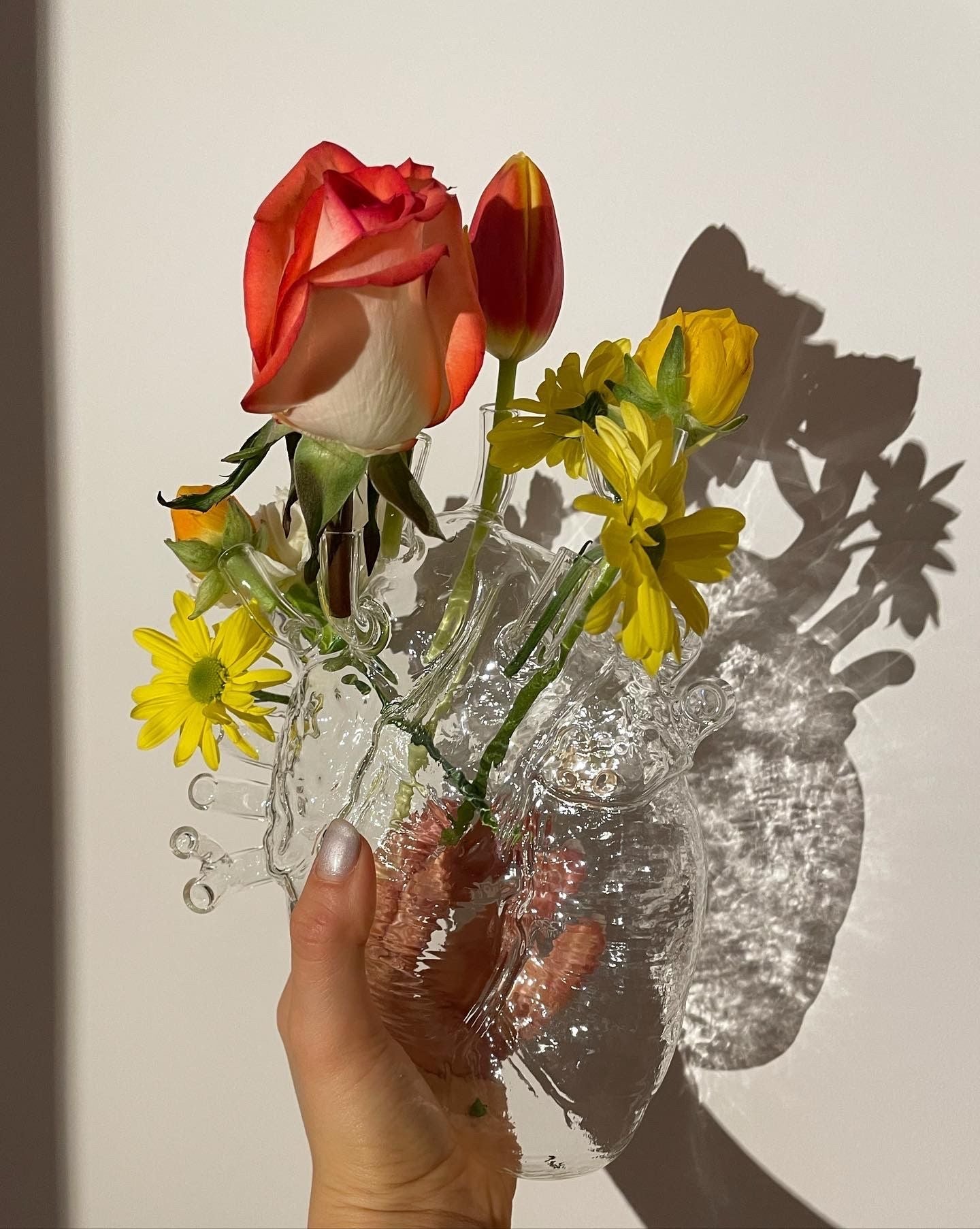 Seletti Liebe in Bloom Vase, klar