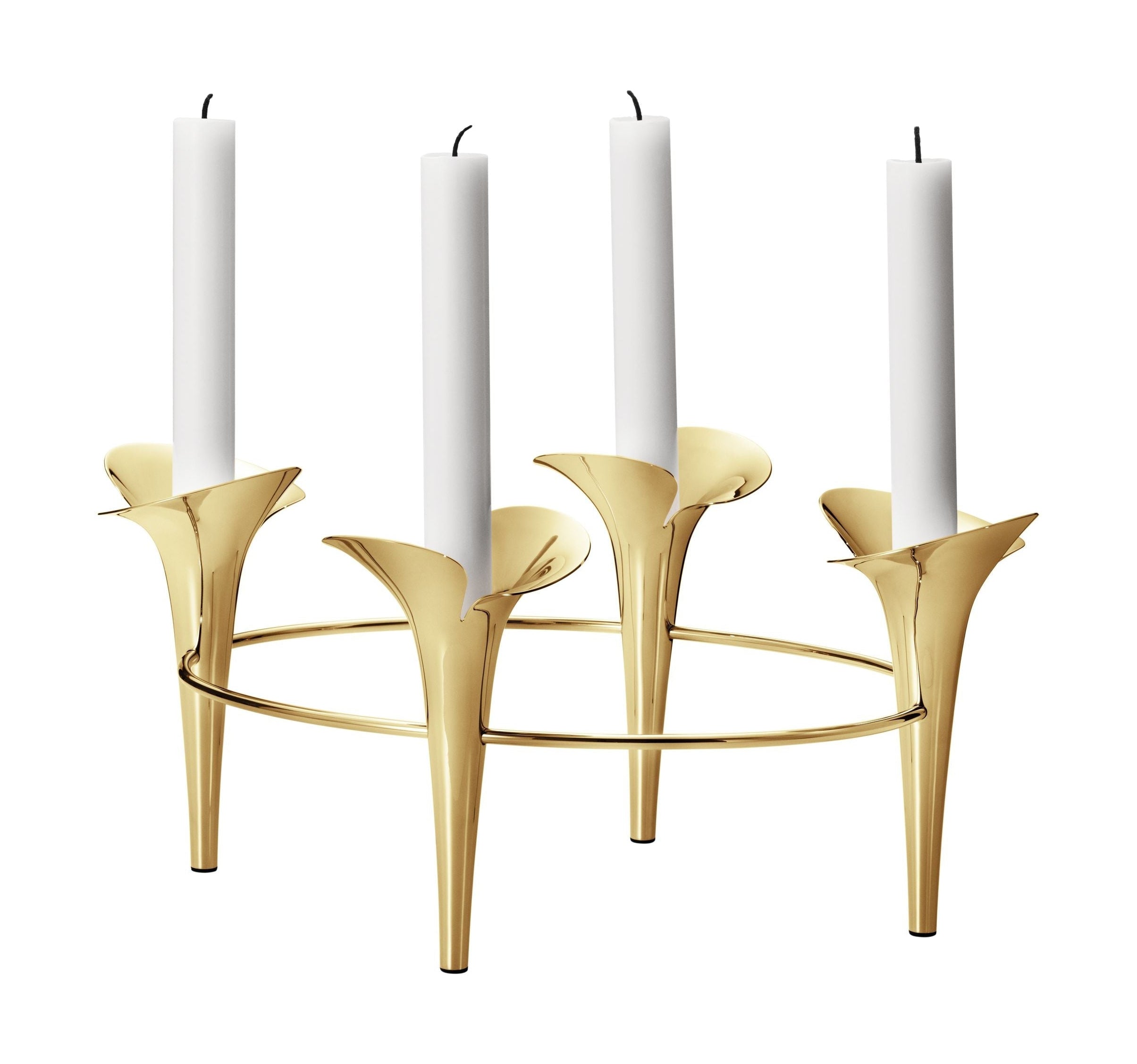 Georg Jensen Bloom Botanica Taper Candleholder 4 stearinlys, guld