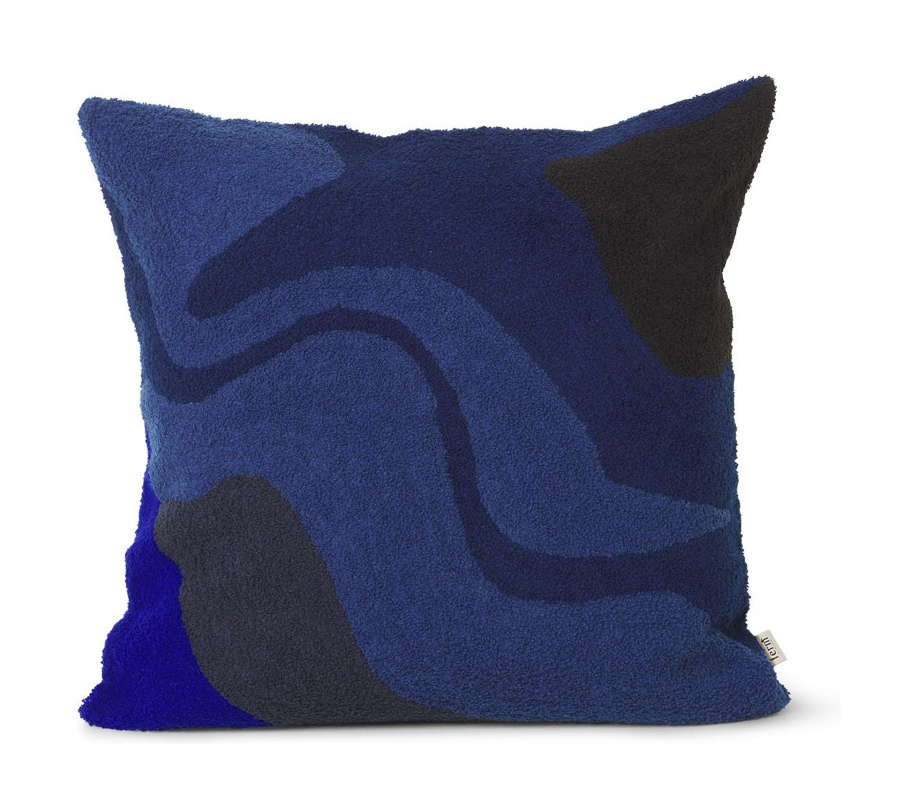 Ferm Living Housse de coussin Vista, bleu foncé