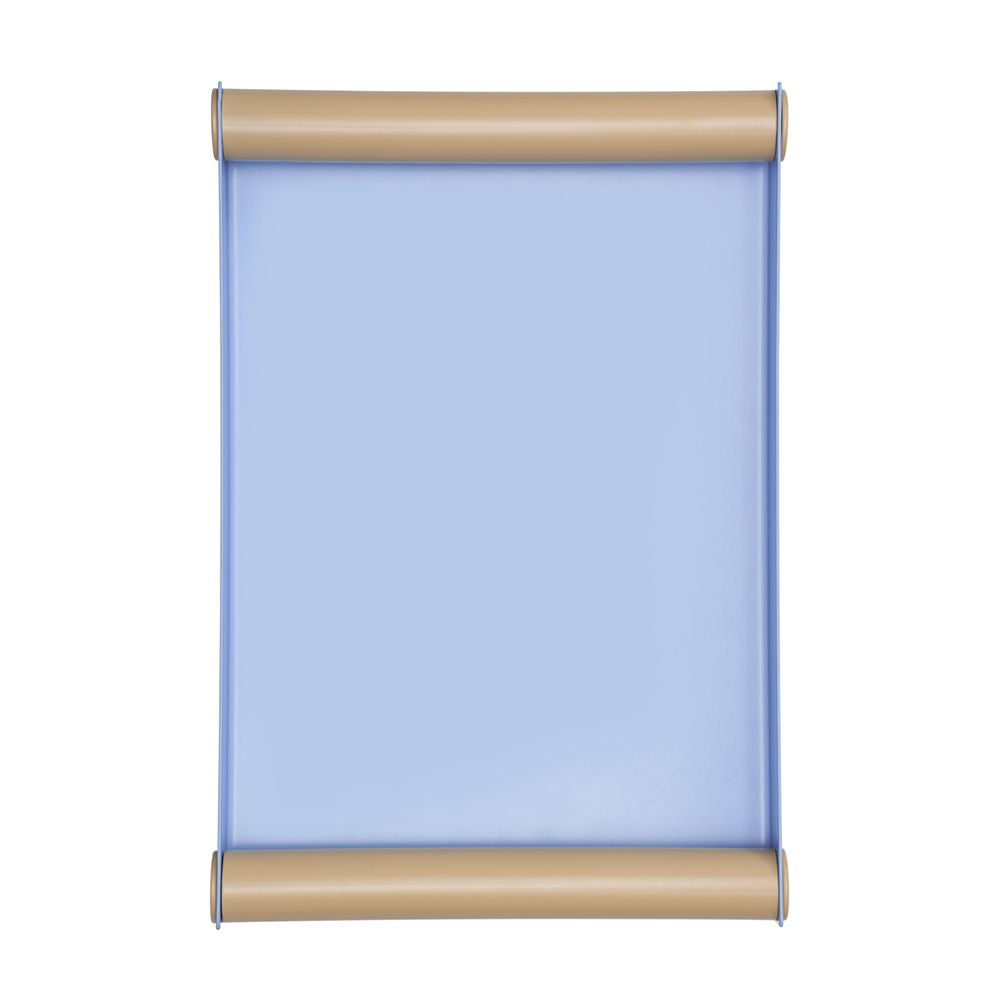 Letras de diseño bandeja de rayos medianos, azul claro/beige