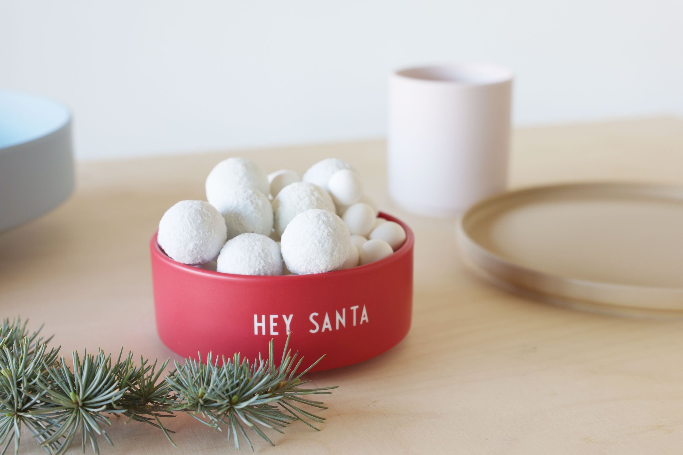 Designbuchstaben Snack Bowl, verblasste Rose