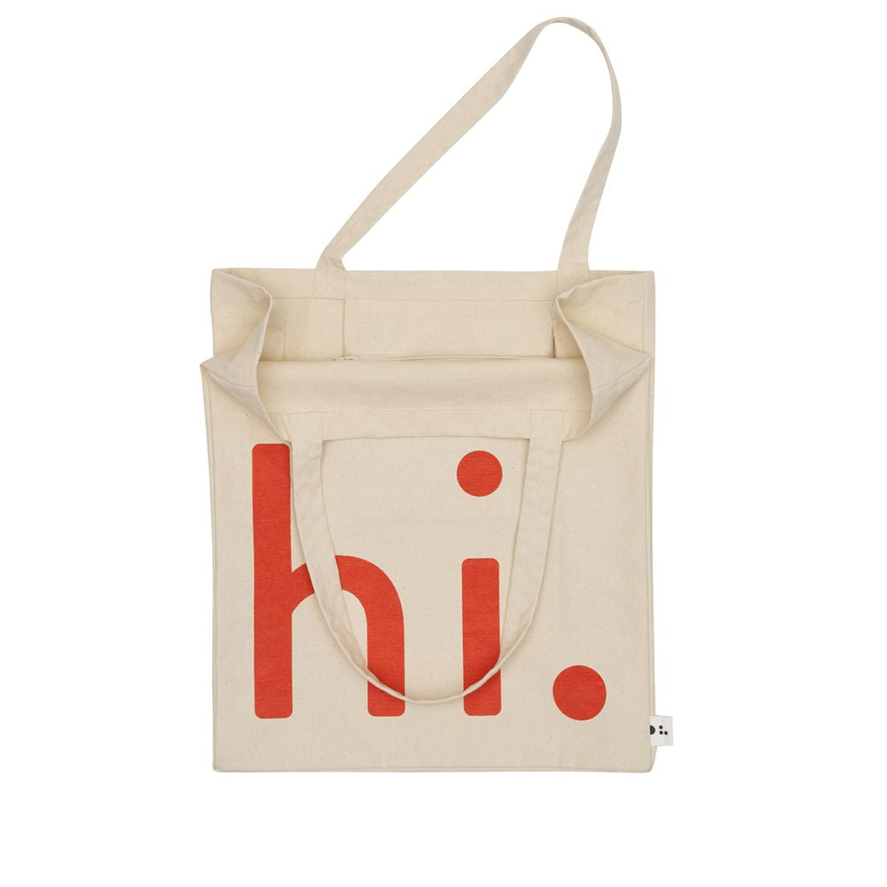 Design Letters Hi. Travel Bag, Natural/Deep Sea Coral