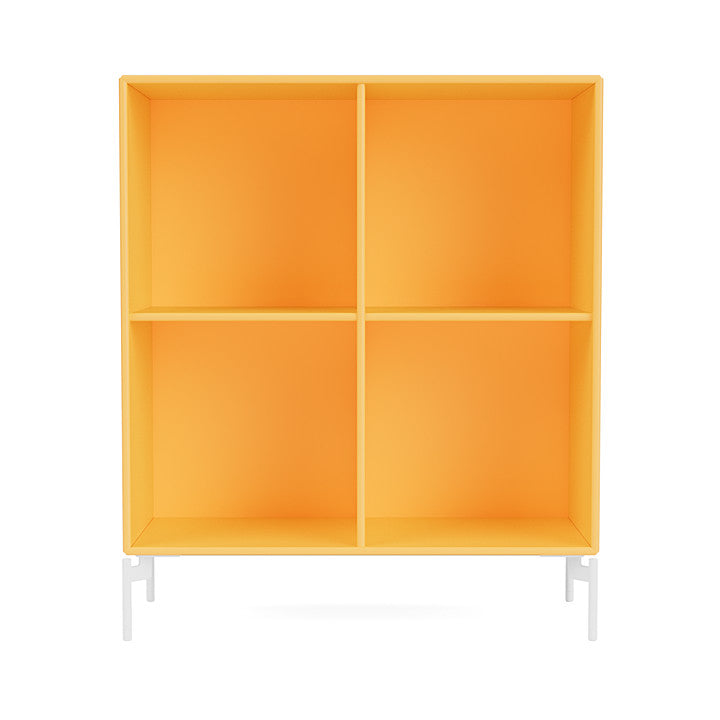 Montana Show Bookcase With Legs, Acacia/Snow Acacia