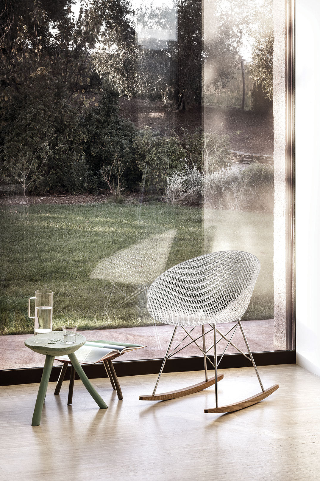 Kartell Smatrik Chair, White/Chrome