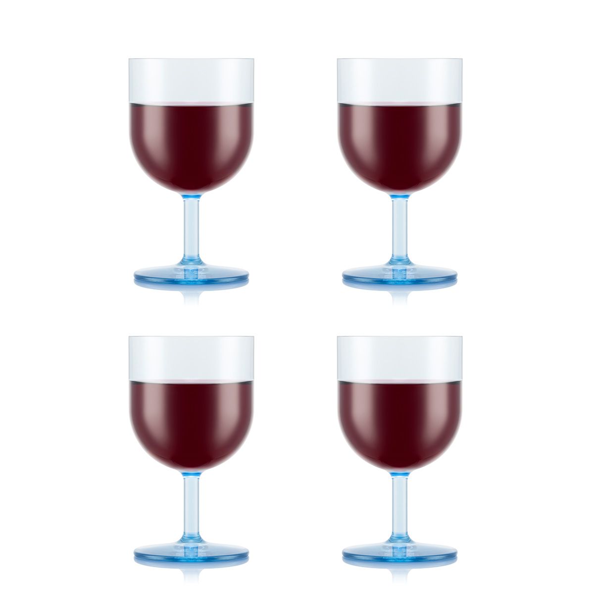 Bodum Oktett Red Wine Verpes 4 PCS. 0,25 L, Blue Moon
