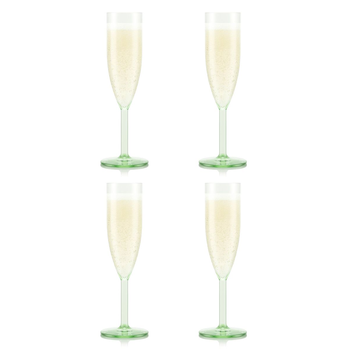 Bodum Oktett Champagne Flautes 4 PC. 0.12 L, Pistacho