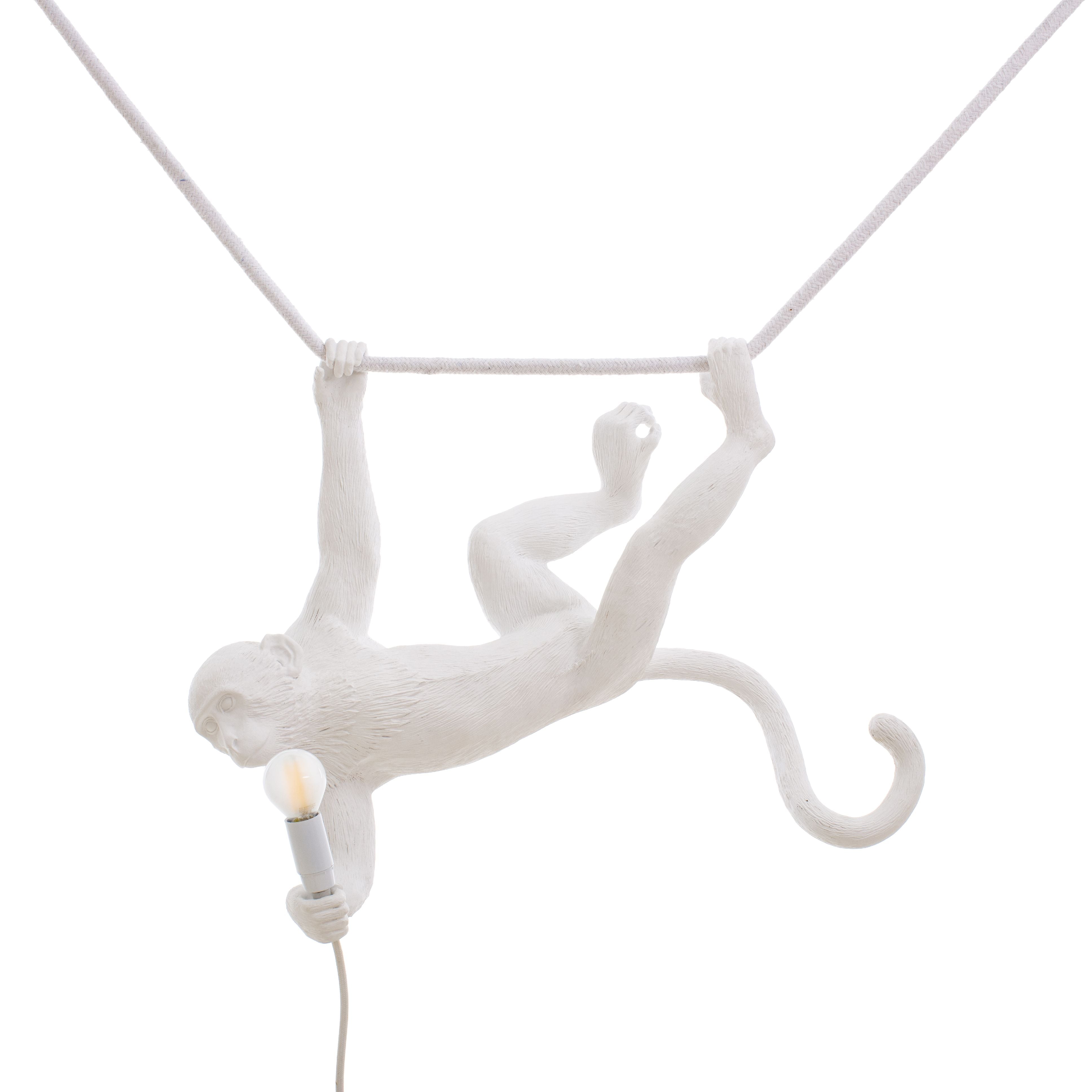 Lámpara interior de mono seletti blanco, swing