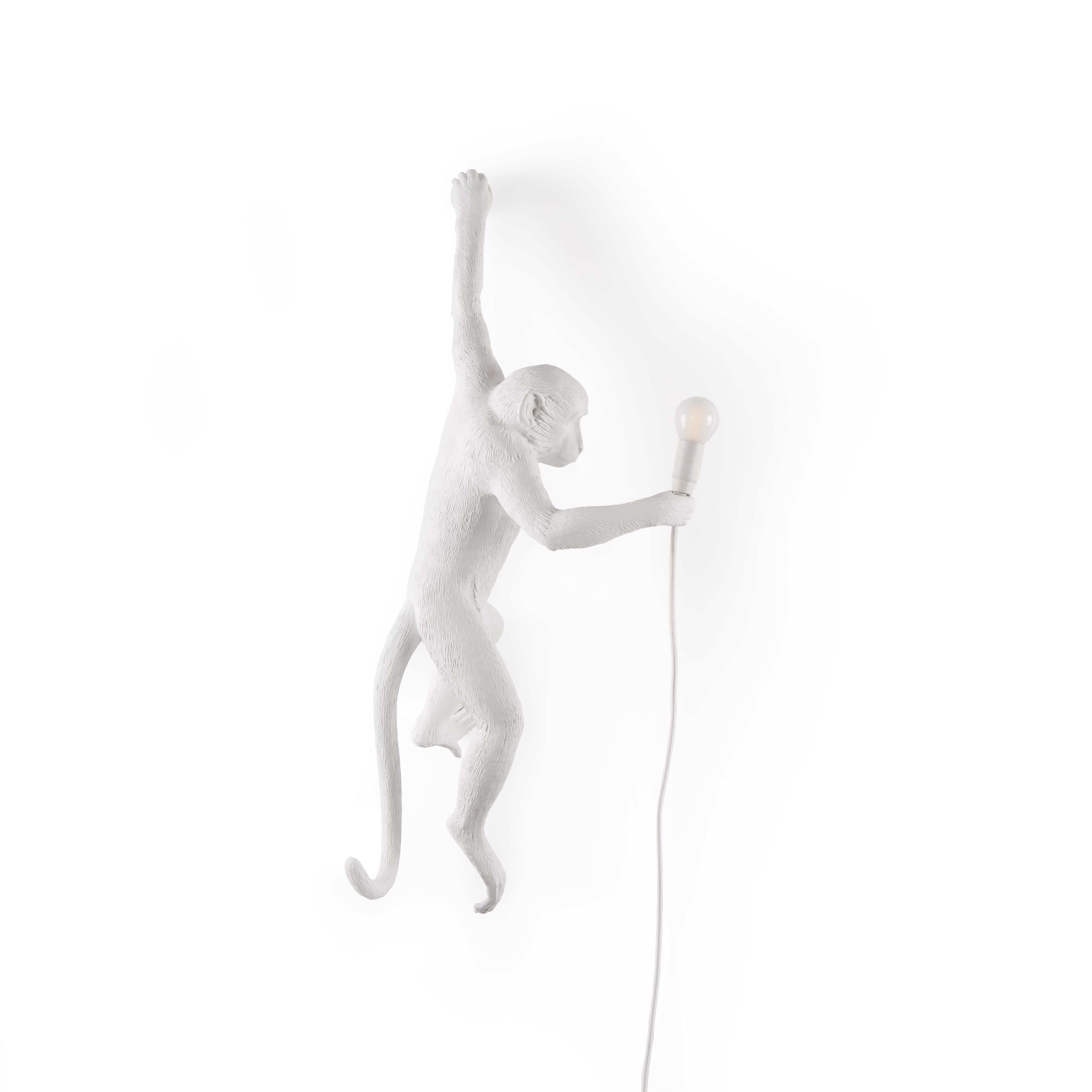 Lámpara interior de mono seletti blanco, colgando mano izquierda