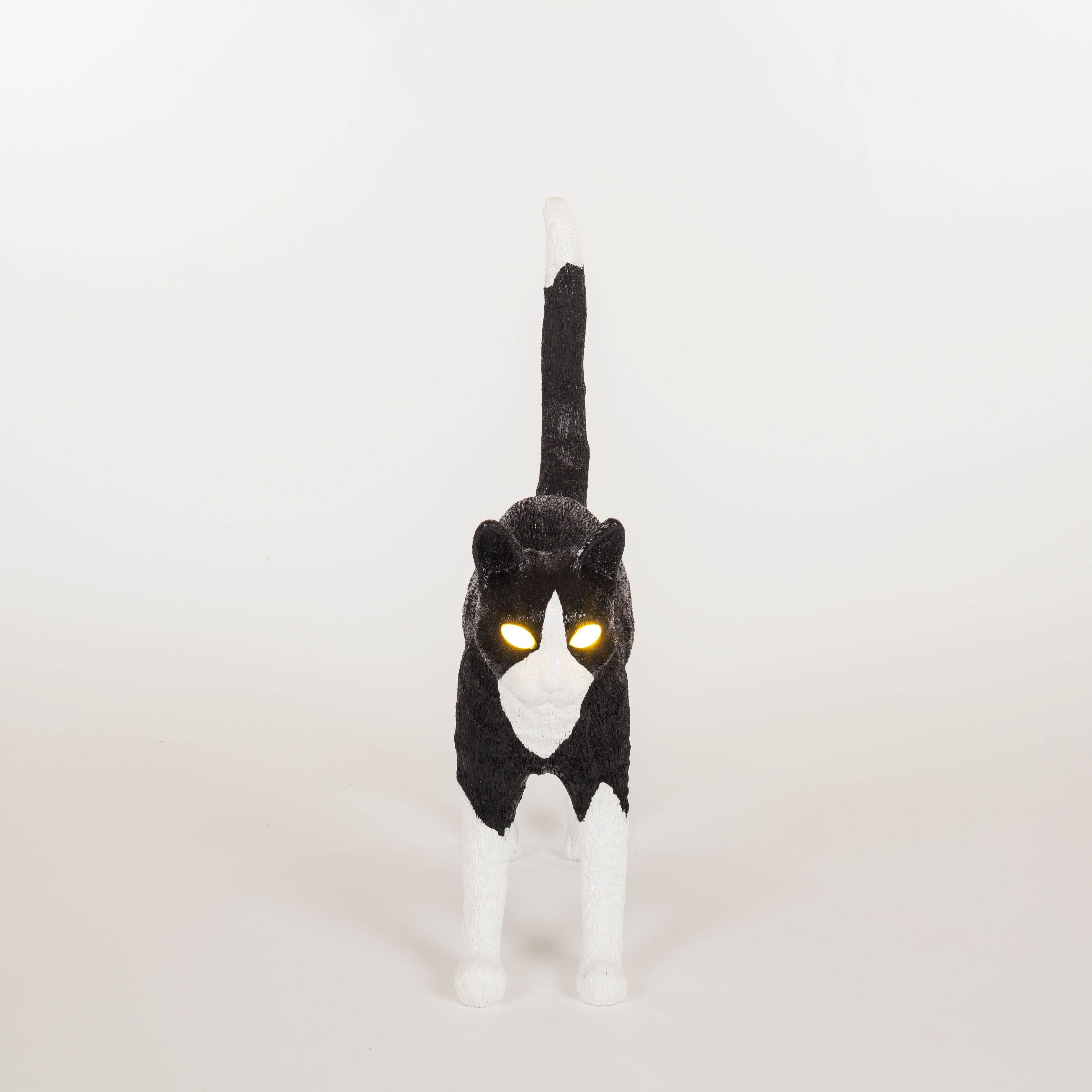 Seletti Jobby la lampe de chat, noir / blanc