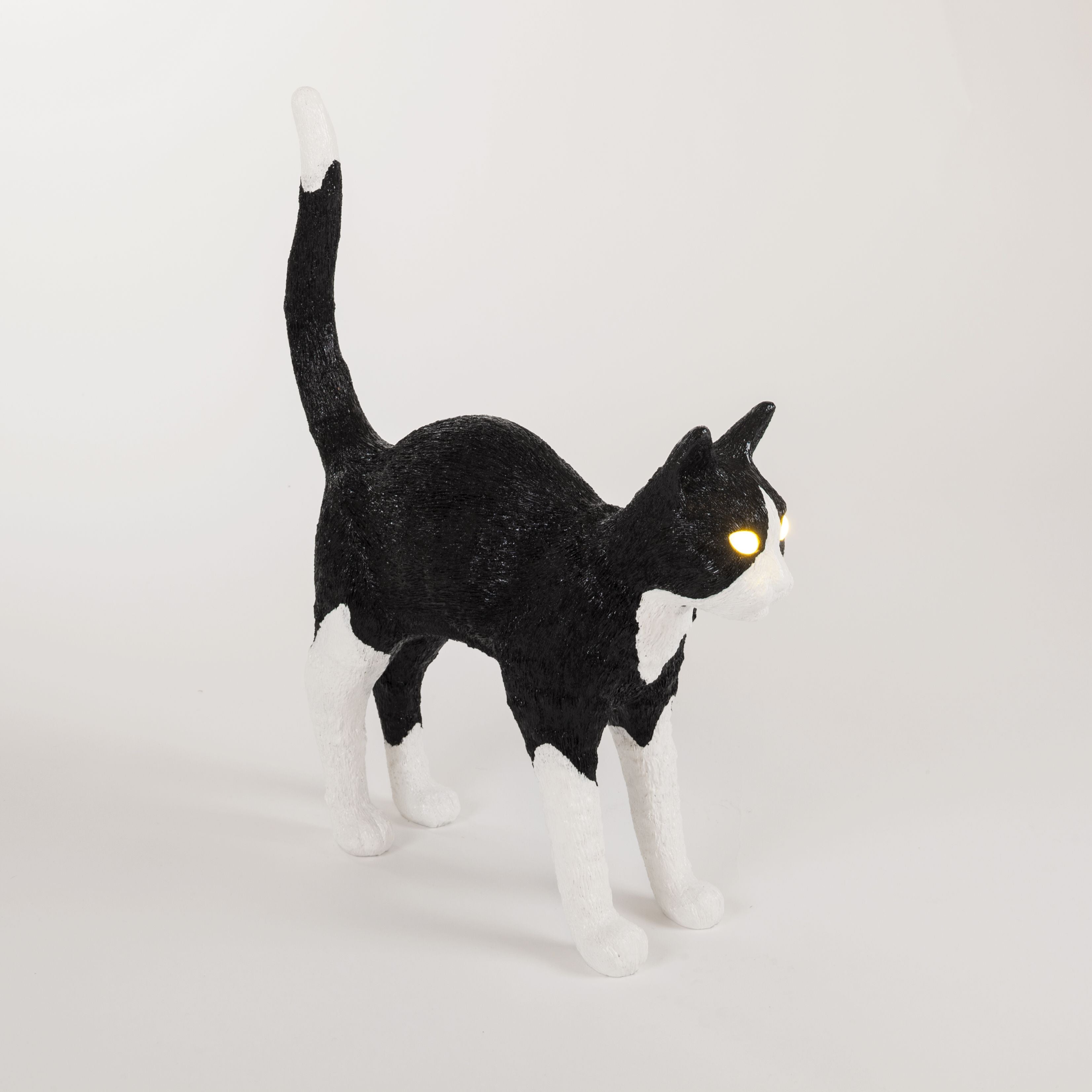 Seletti Jobby la lampe de chat, noir / blanc