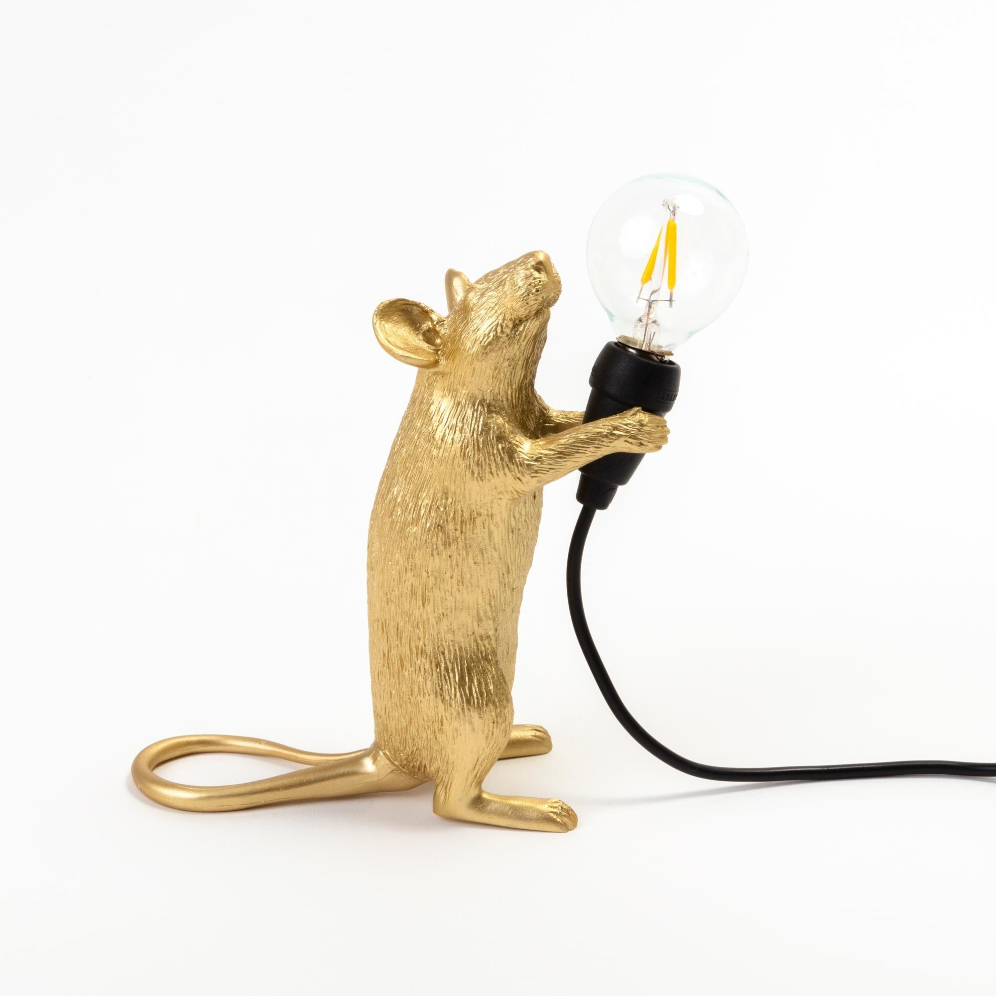 Étape de lampe de souris Seletti, or