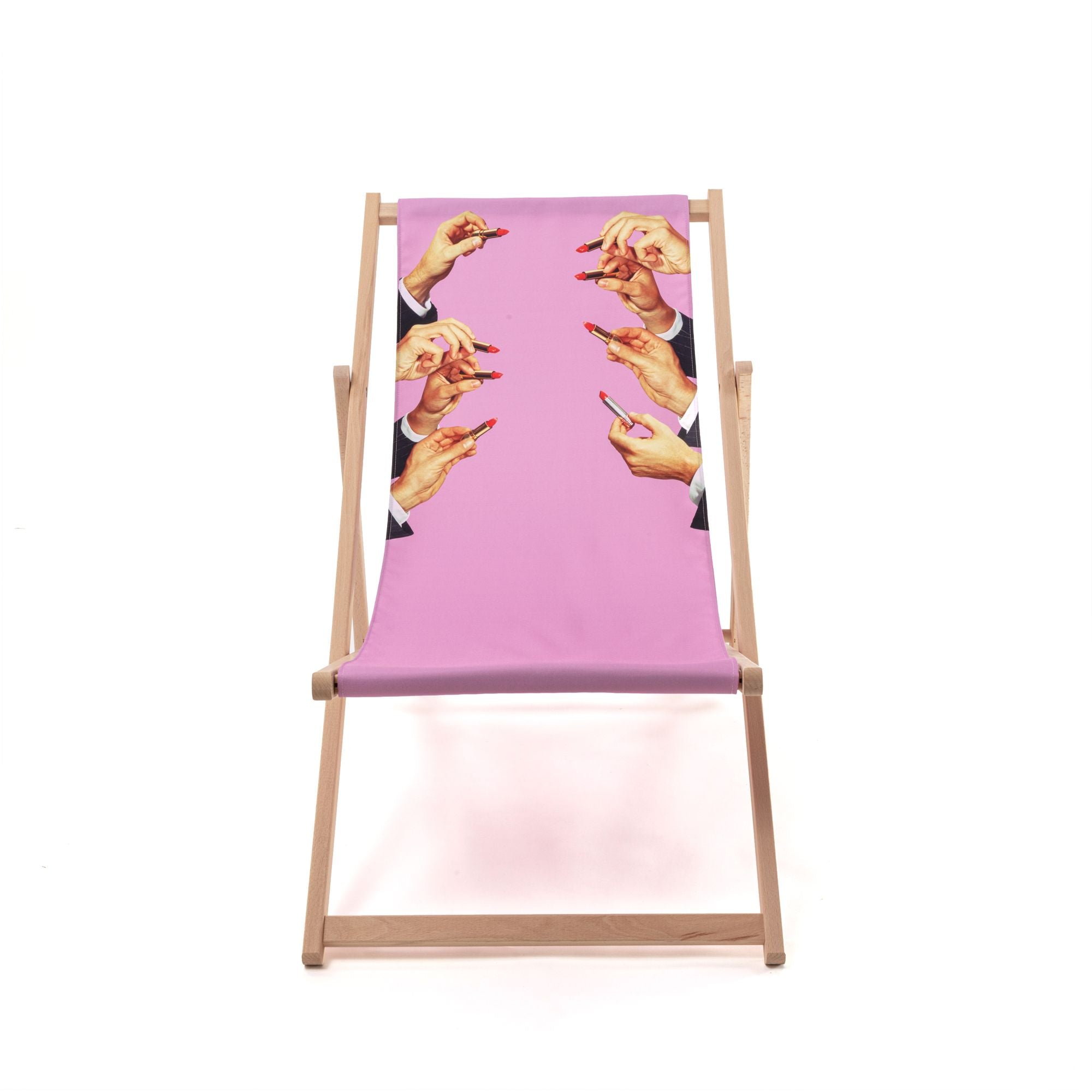 Chaise de terrasse de papier toilette Seletti, rouge à lèvres
