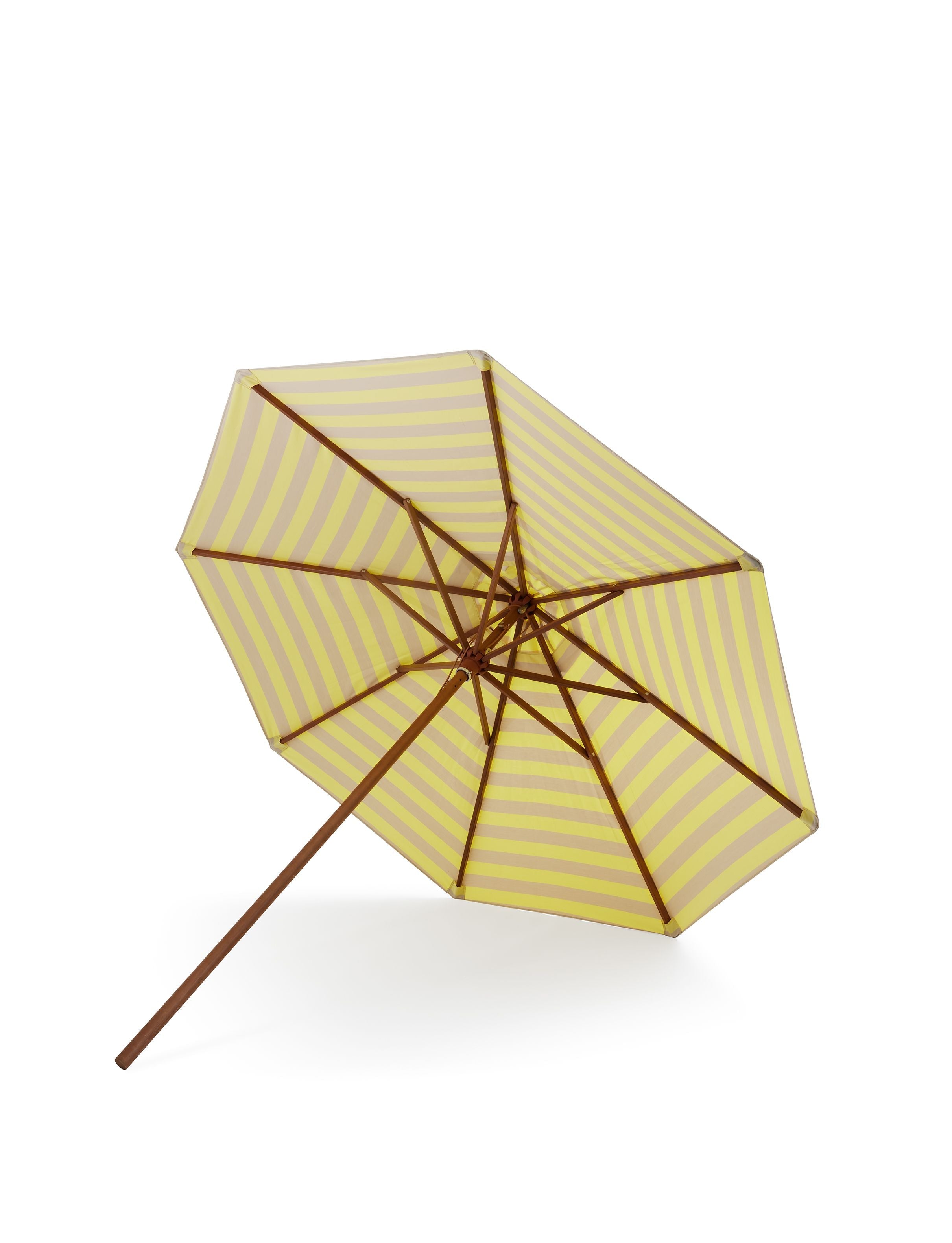 Skagerak Messina Regenschirm Ø300 cm, Zitronen-/Sandstreifen