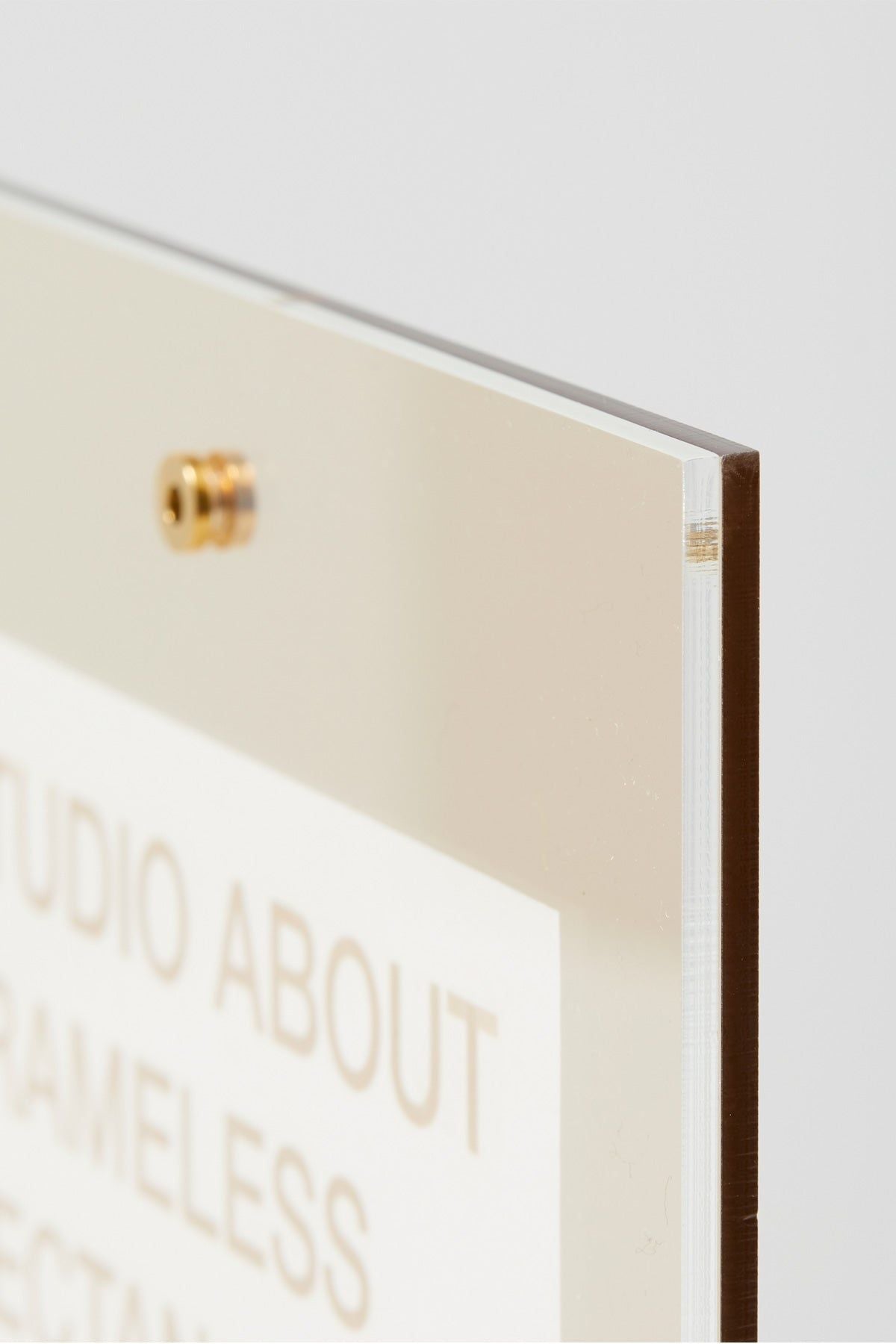 Studio sur le cadre sans cadre A5 rectangle, ambre