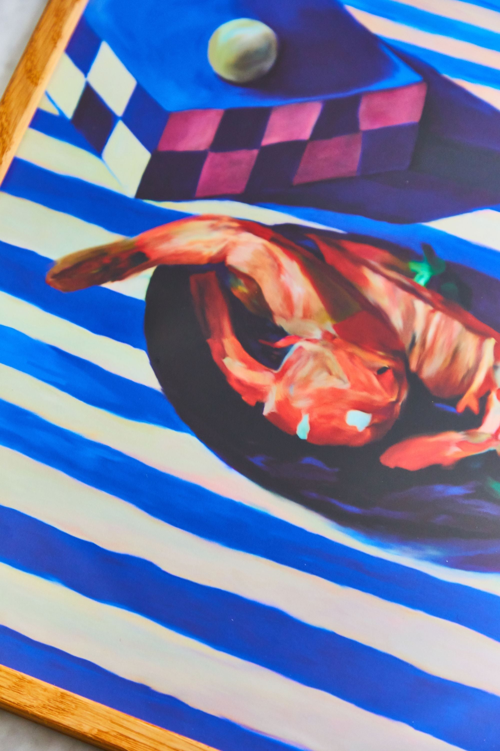 Papierkollektiv -Shrimp & Stripes -Poster, 30 x 40 cm