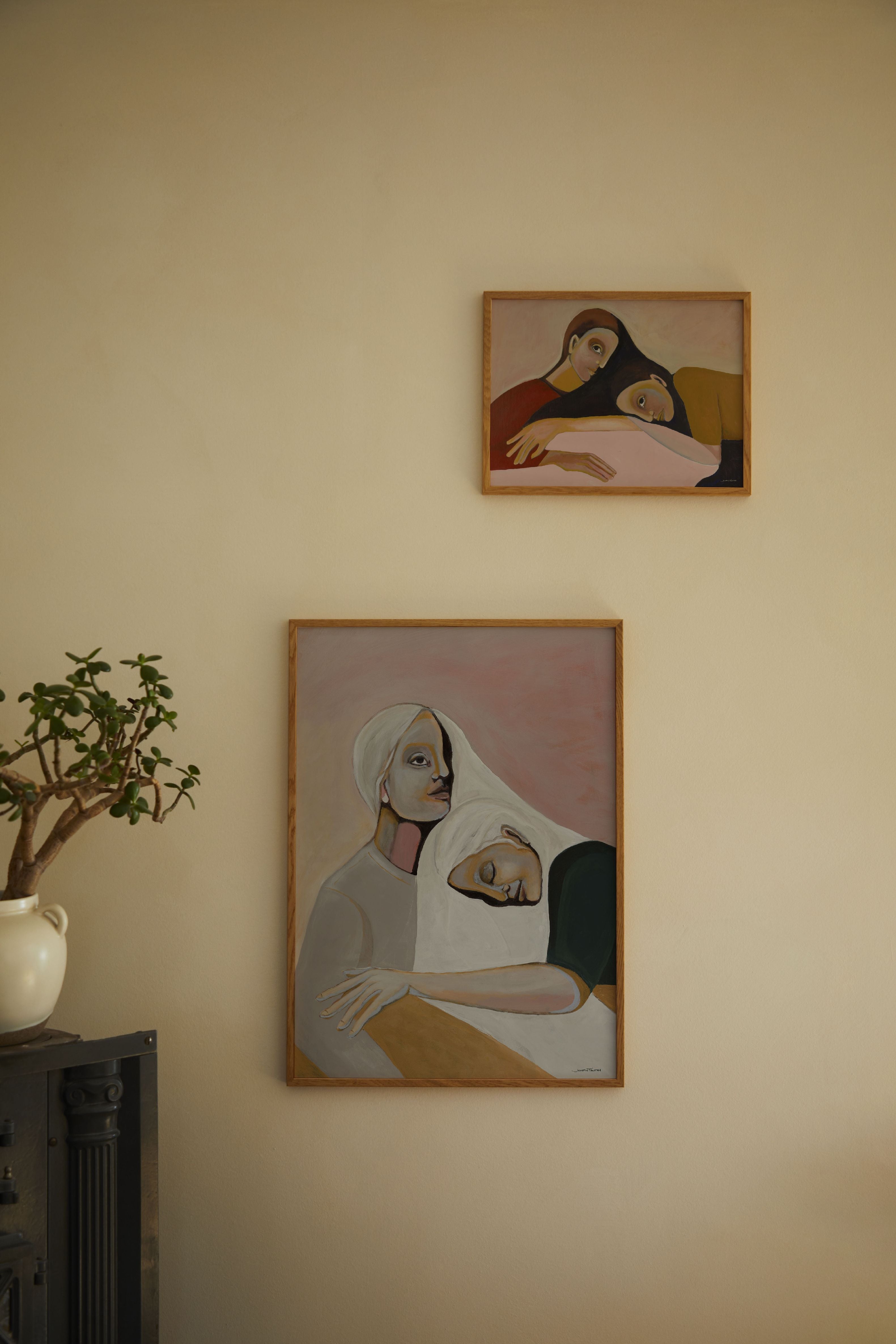 Papirkollektive søstre I Plakat, 50x70 cm