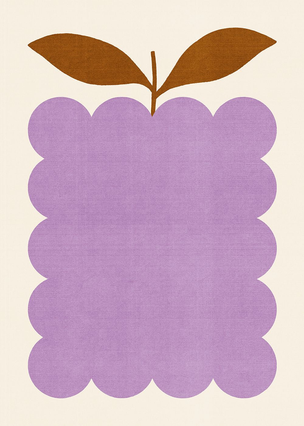 Cartel de bayas lilas colectivas de papel, 70x100 cm