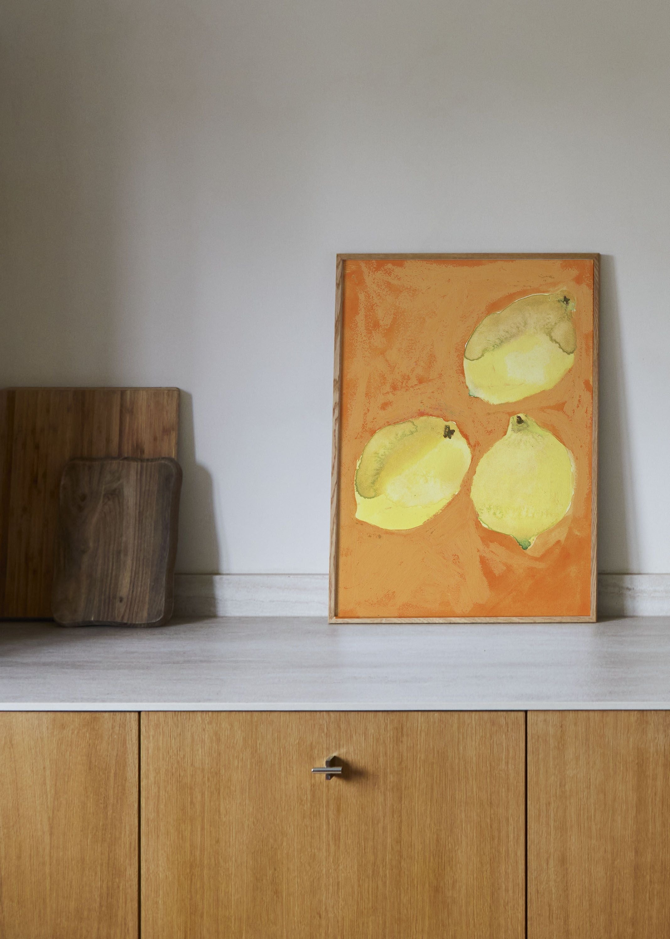 Cartel de limones colectivos de papel, 30x40 cm