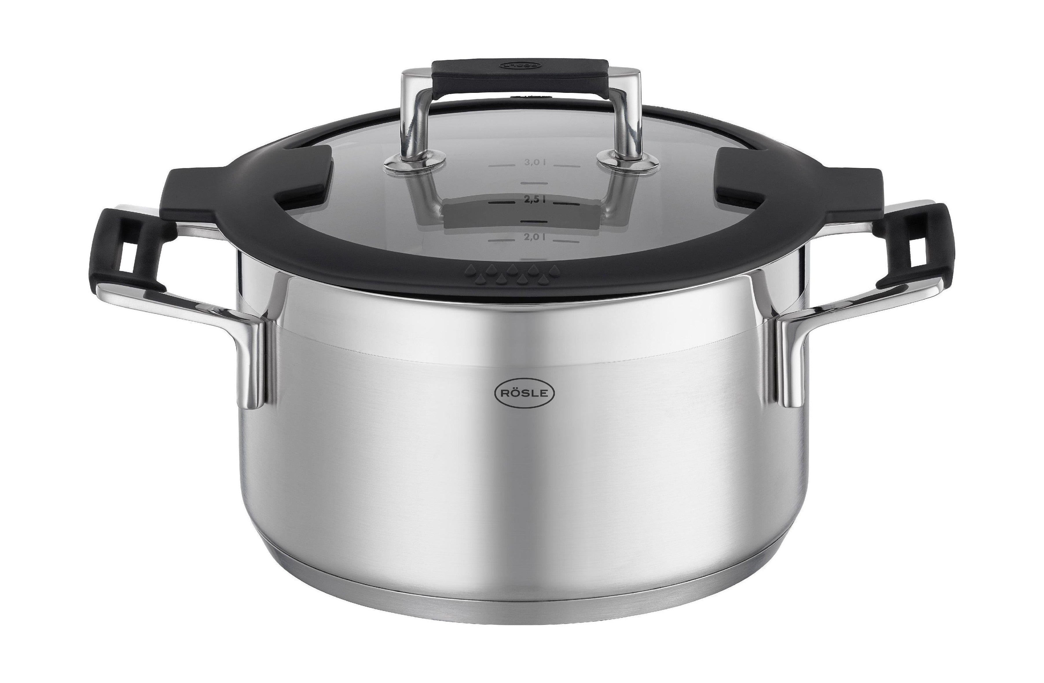 Rösle Silence Pro Pot With Glass Lid, ø 20 Cm 3.5 Liter