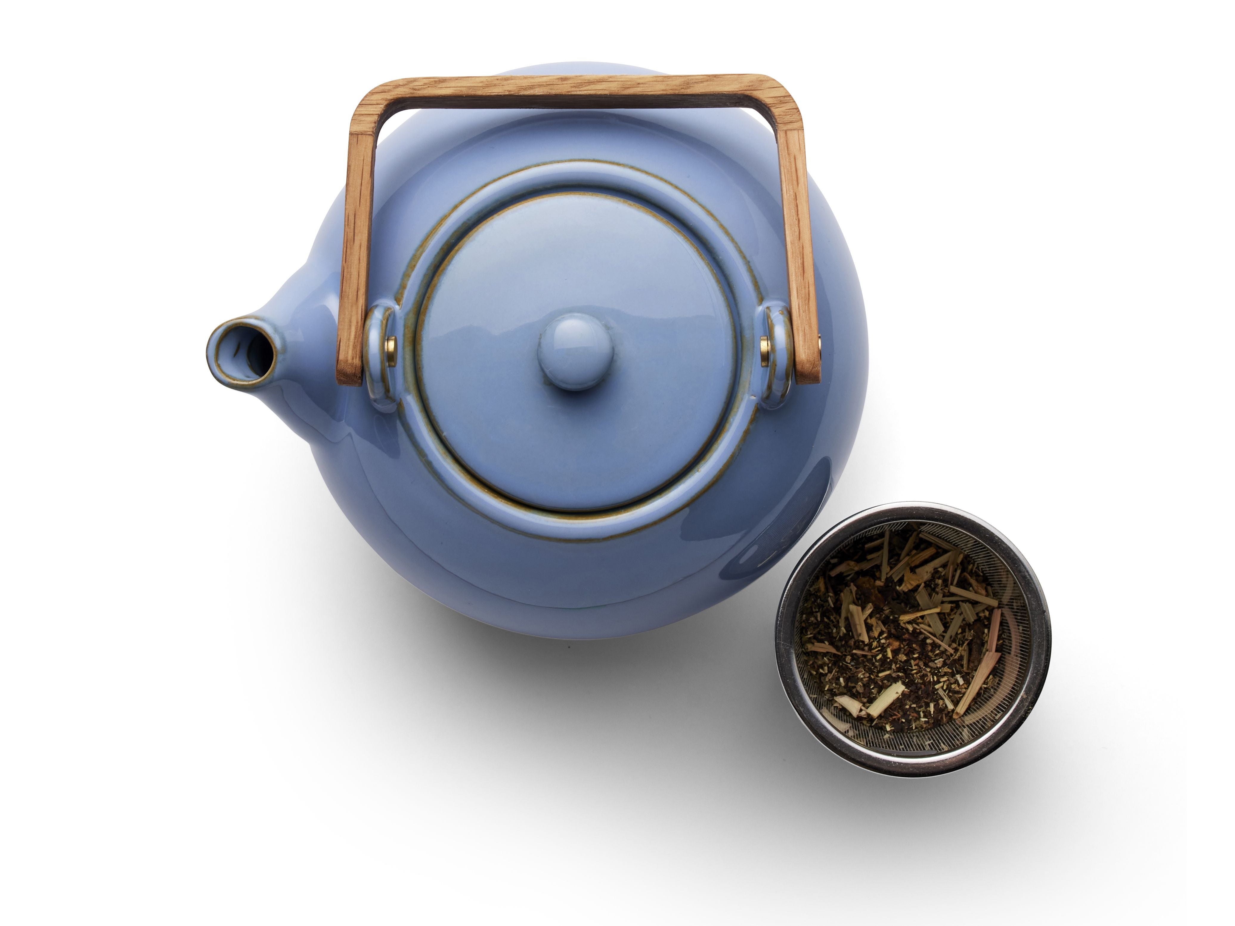 Bitz Teapot With Tea Strainer 1,2 L, Shiny Ocean