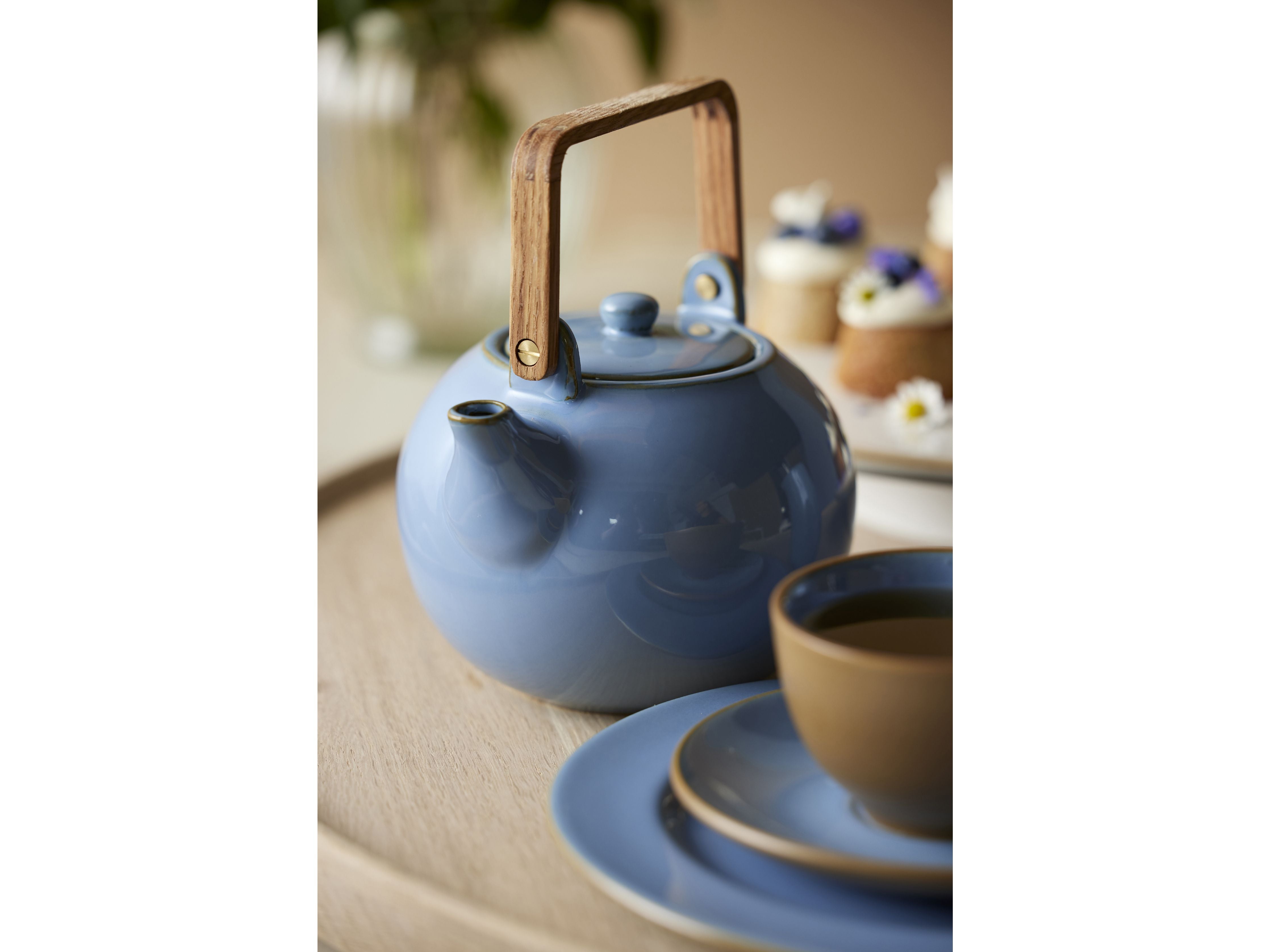 Bitz Teapot med te sil 1,2 L, skinnende hav