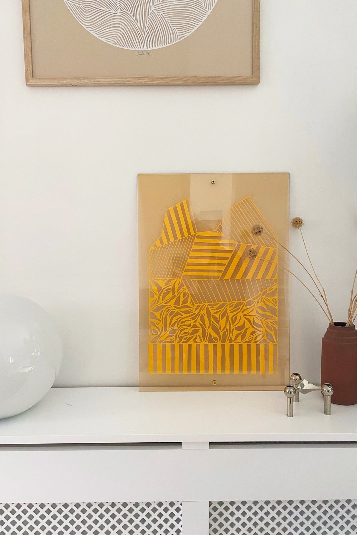 Studio om Papercut A3 Geometrisk rektangel, majs gul