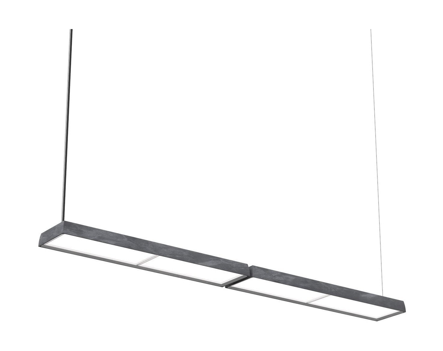 Louis Poulsen Lp Slim Box Suspended Lamp Double4828 Lumens Dali, Dark Aluminium