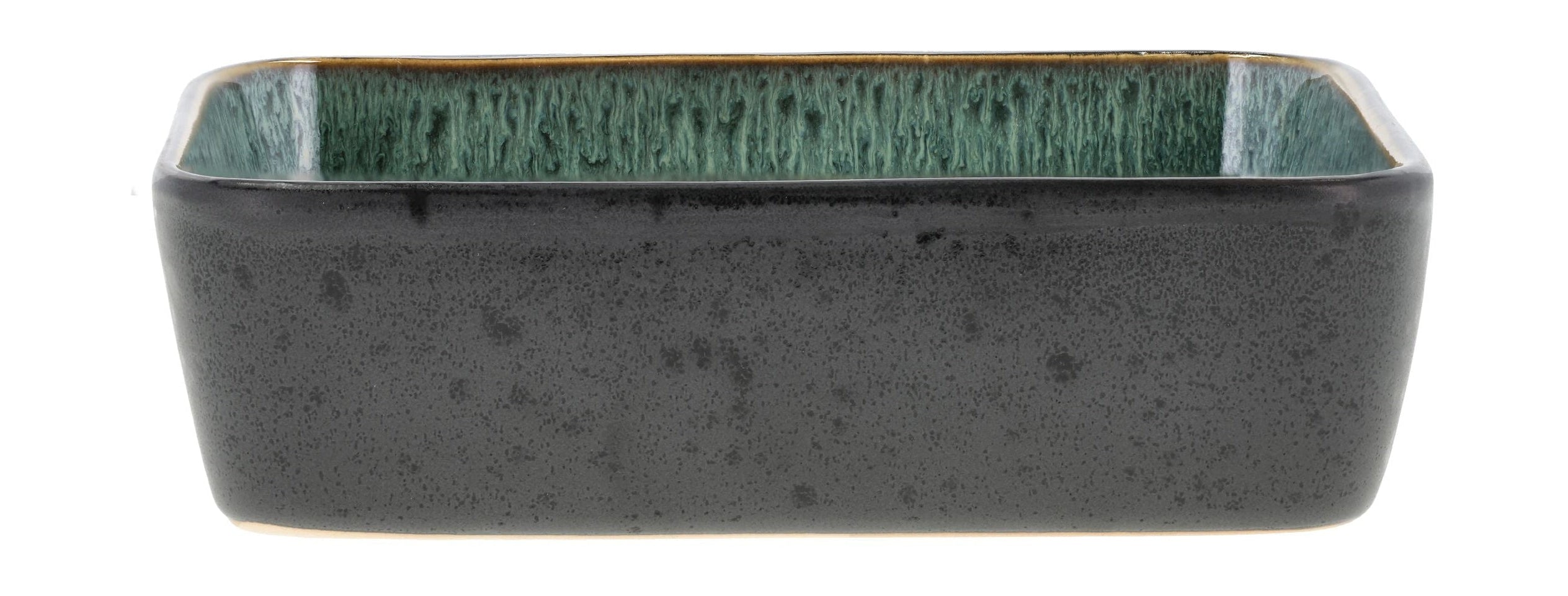 Bitz skål rektangulär 19 x 14 x 5,3 cm, svart/grön
