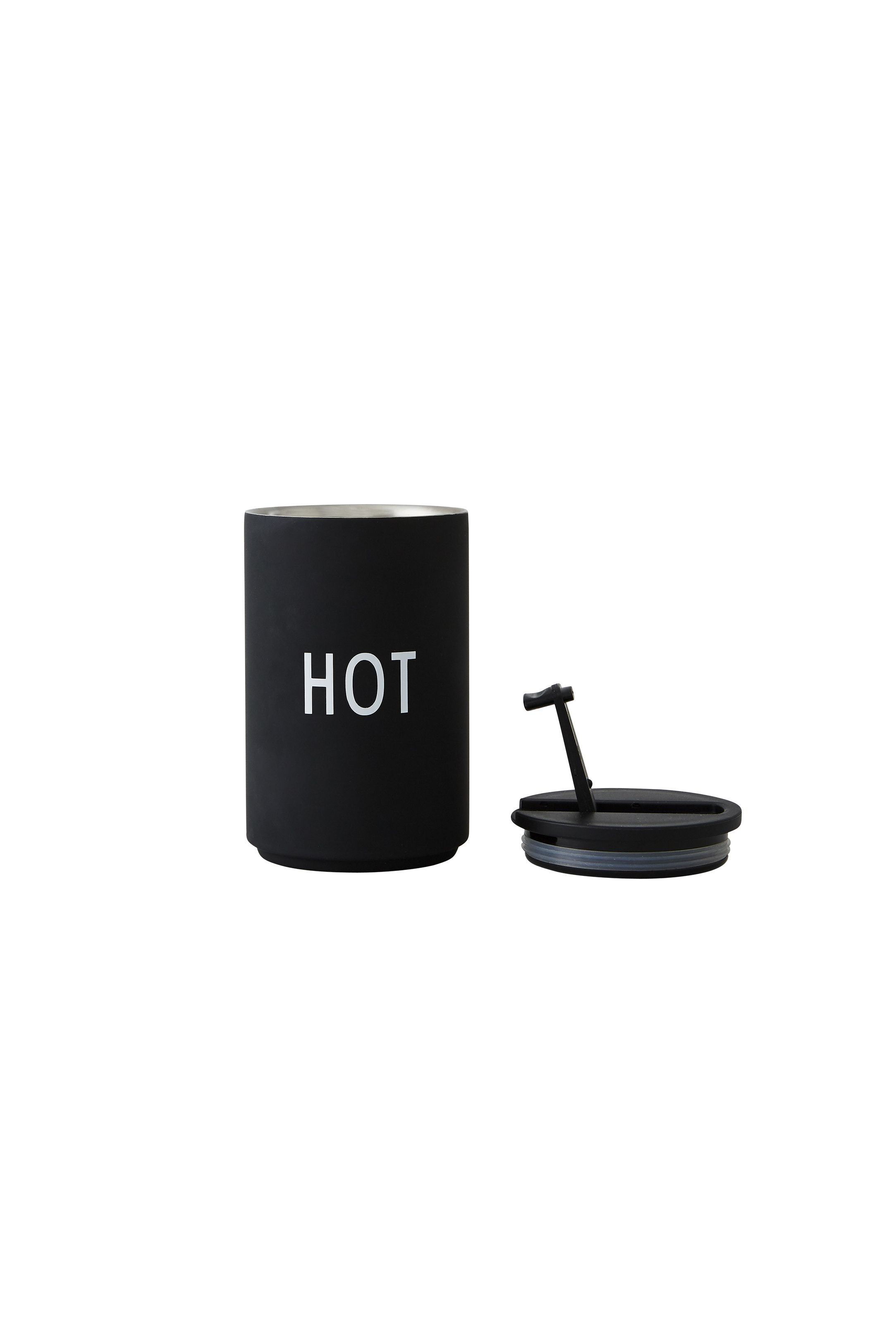 Design Letters Insulated Cup, Hot/Black