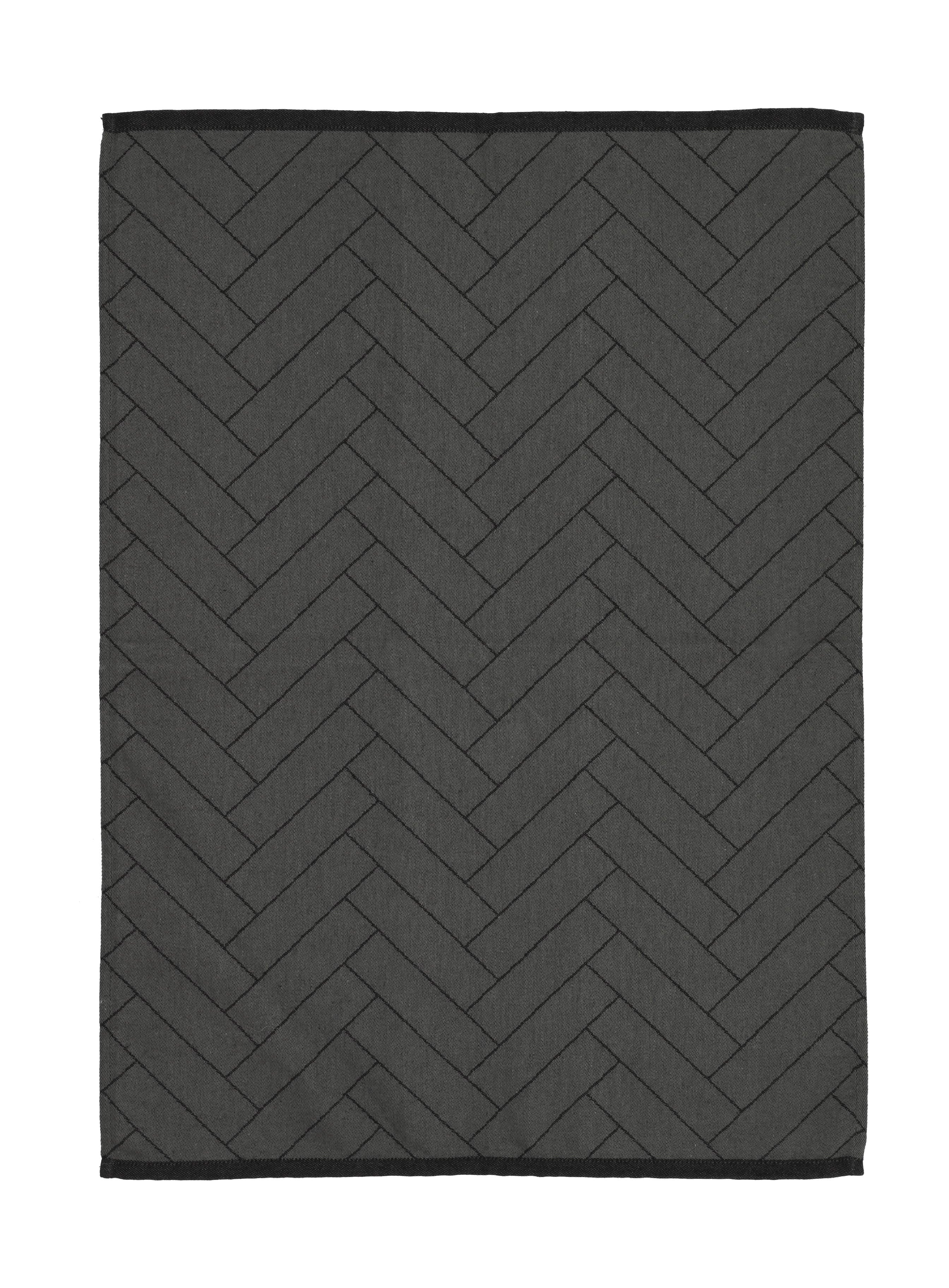 Serviette de thé carreaux Södahl 50x70 cm, noir