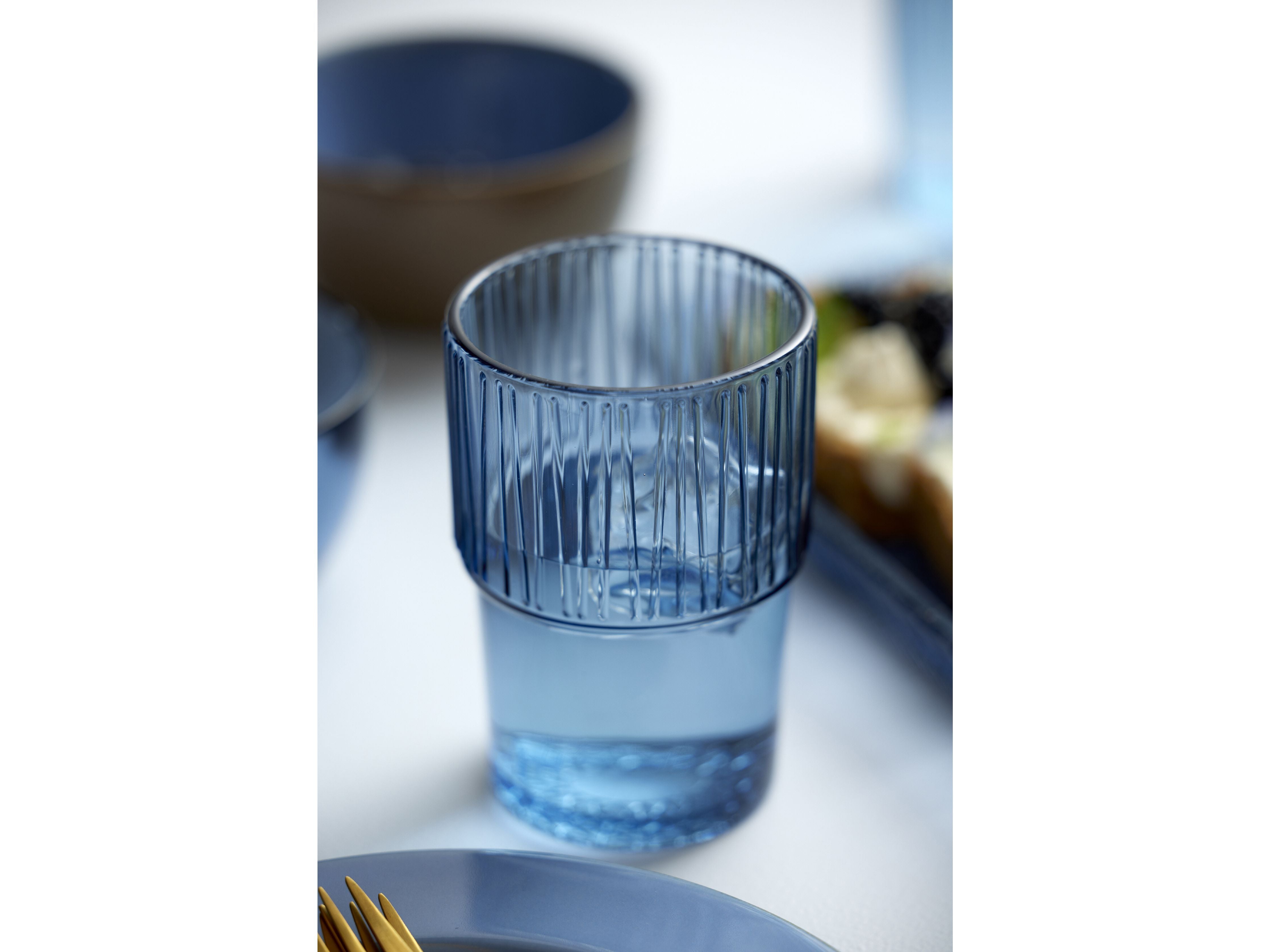 Bitz Kusintha Café Glass 12,5 cm 38 Cl 4 PCS, Azul