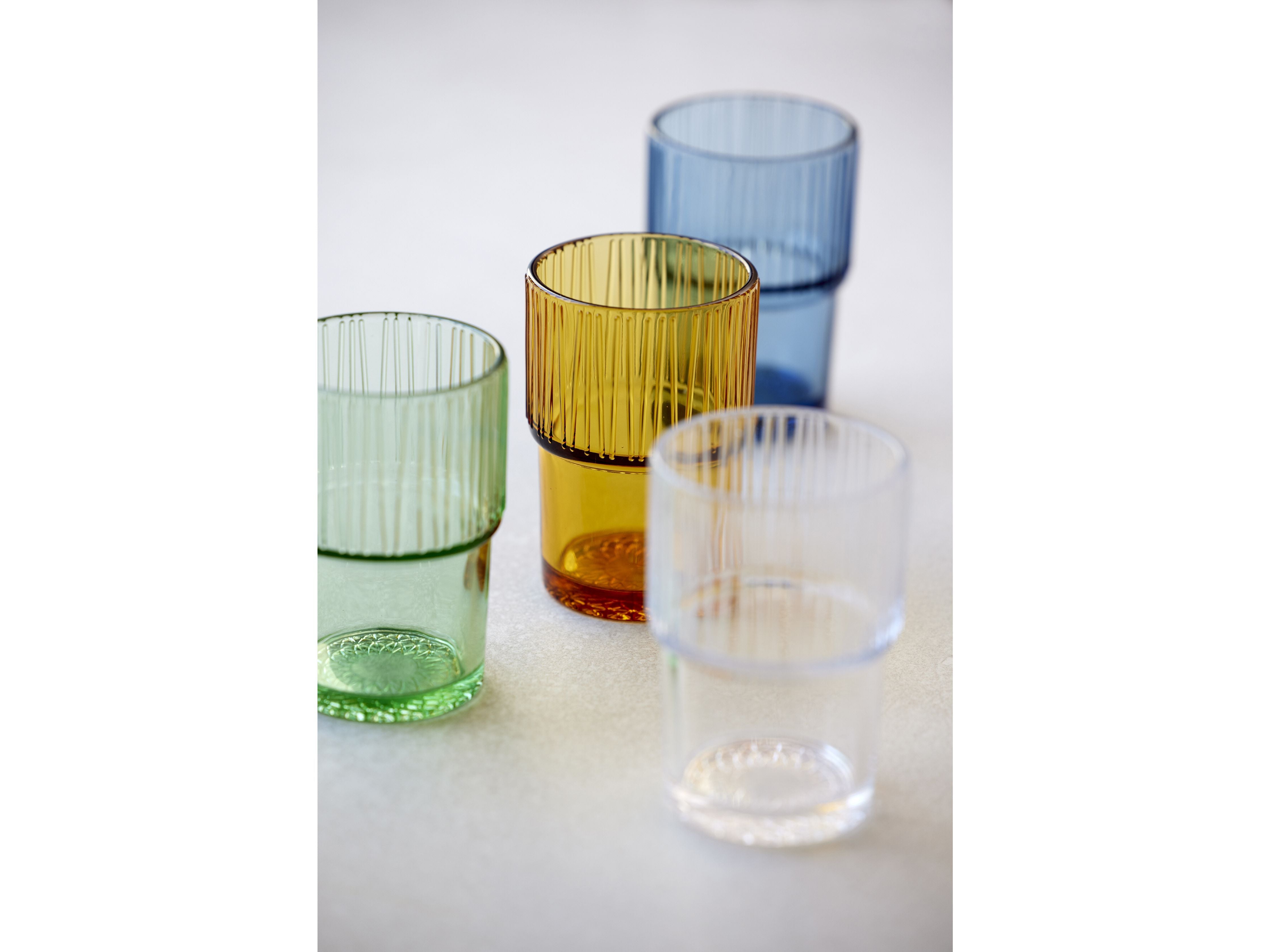 Bitz Kusintha Café Glass 12,5 Cm 38 Cl 4 Pcs, Blue