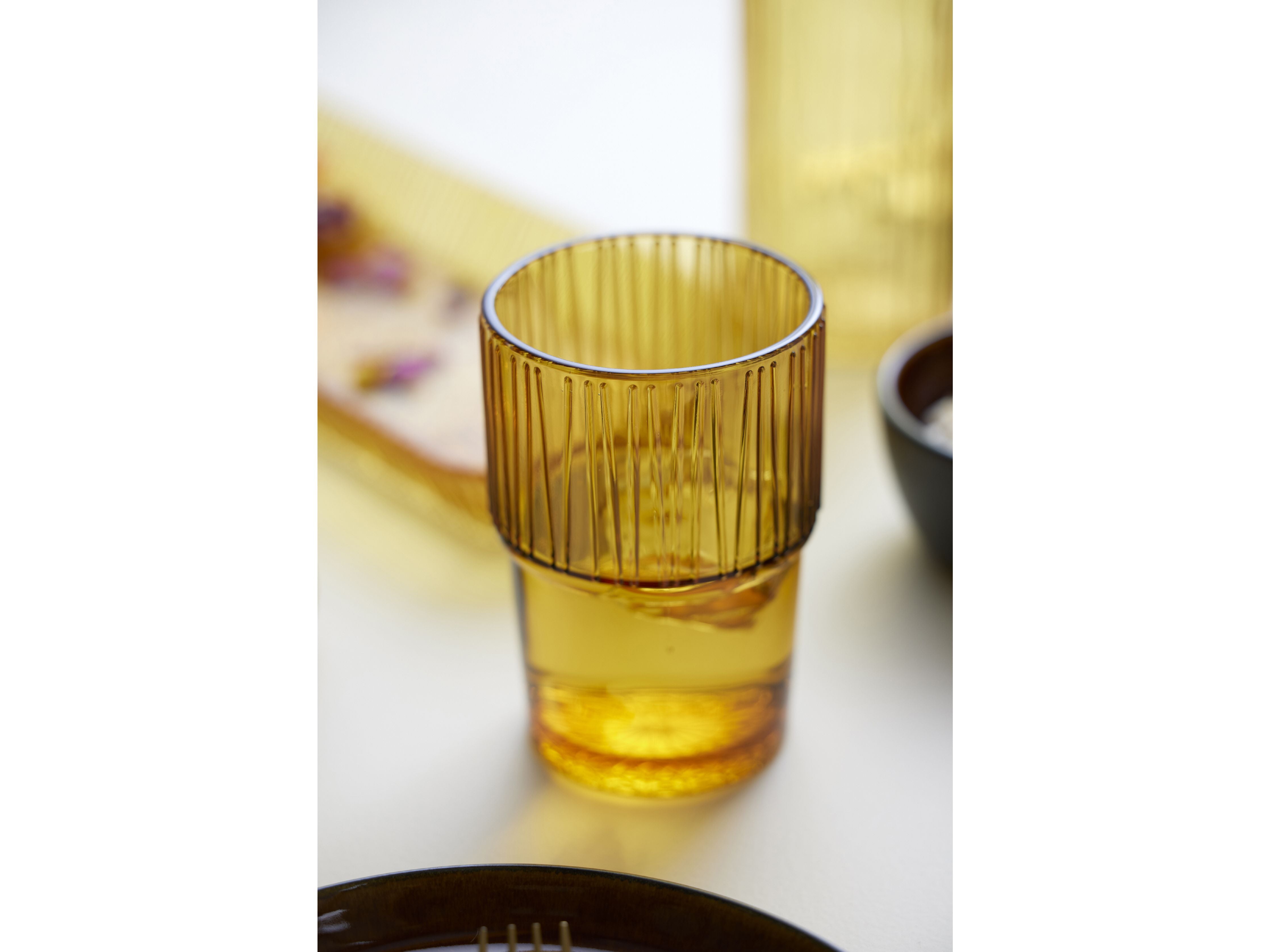 Bitz Kusintha Café Glass 12,5 cm 38 CL 4 PCS, Amber