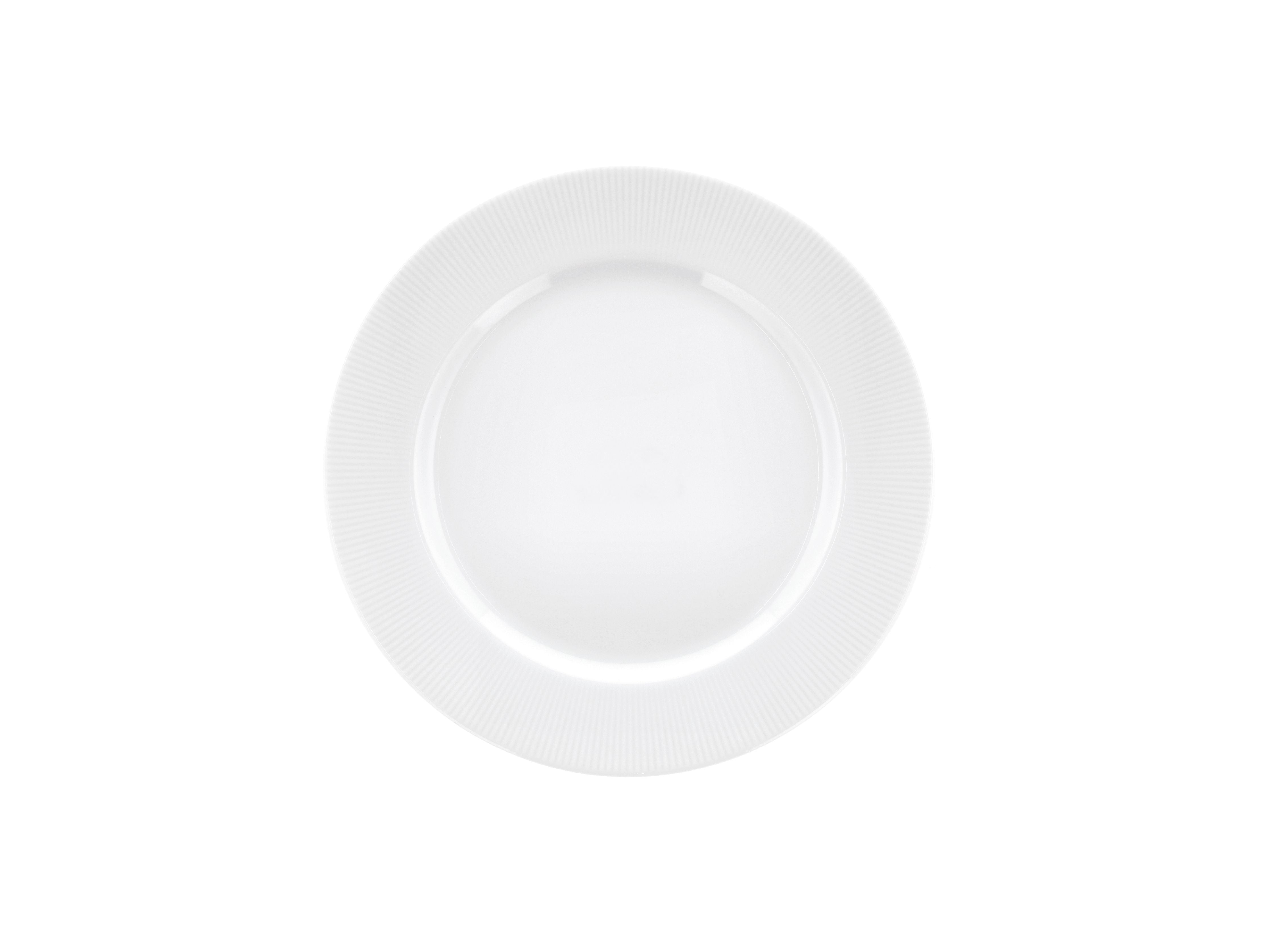 Assiette plate de Pillivuyt Eventail avec bord Ø22 cm, blanc