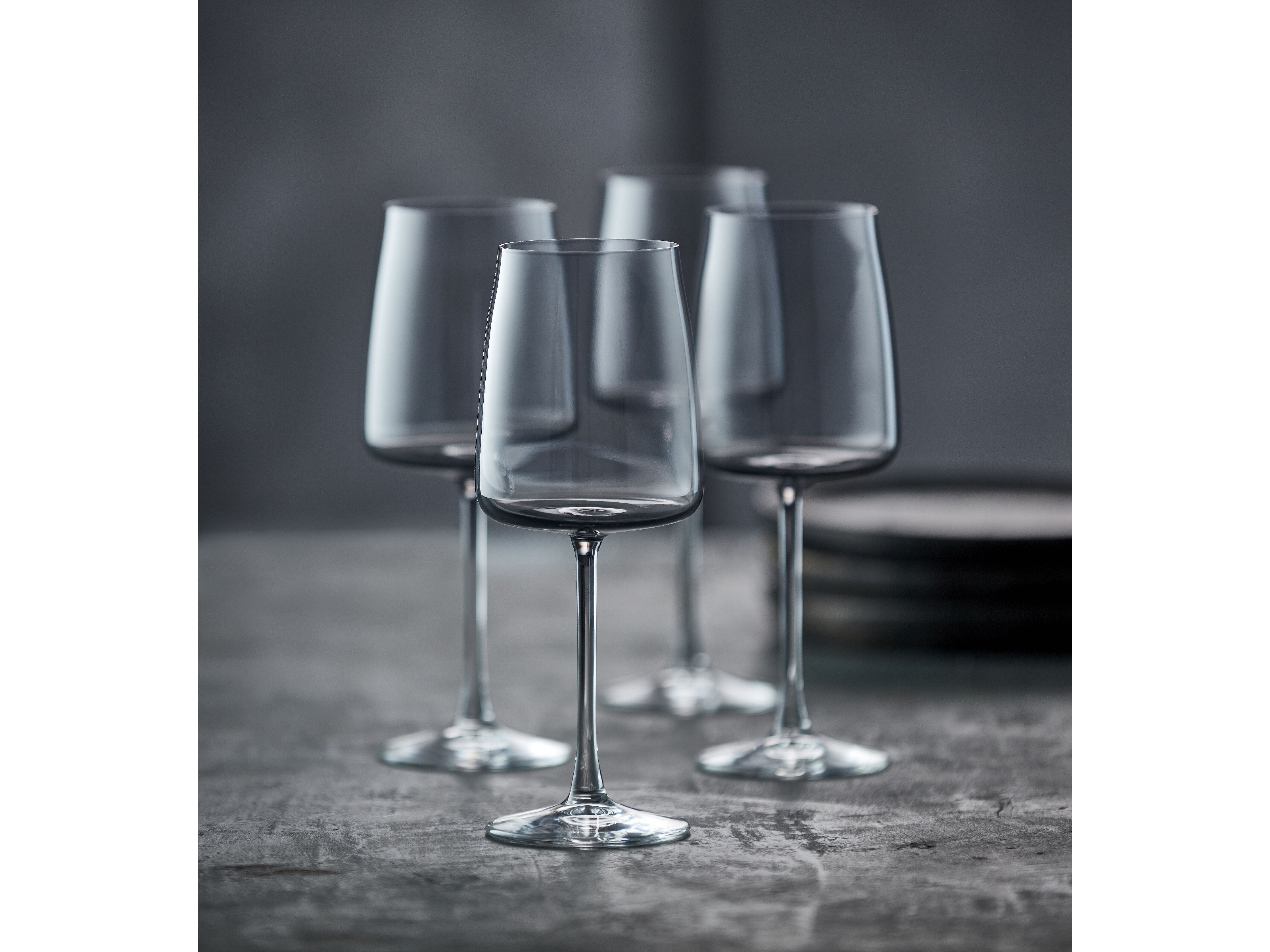 Lyngby glas krystal cero cero copa de vino blanco 43 cl 4 pcs, humo