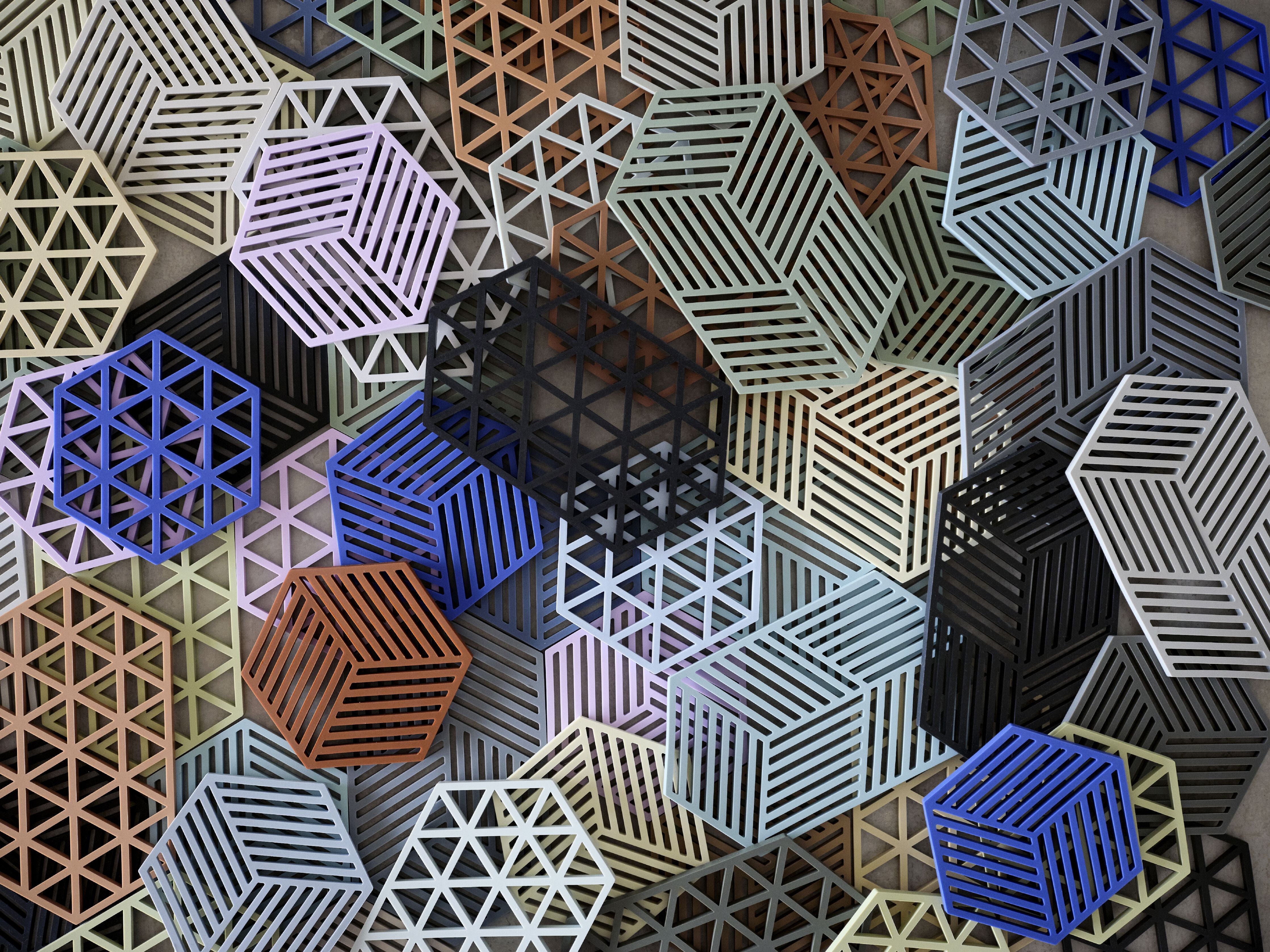 Zone Dänemark Hexagon Trivet 16 x 14 x 0,9 cm, Indigo