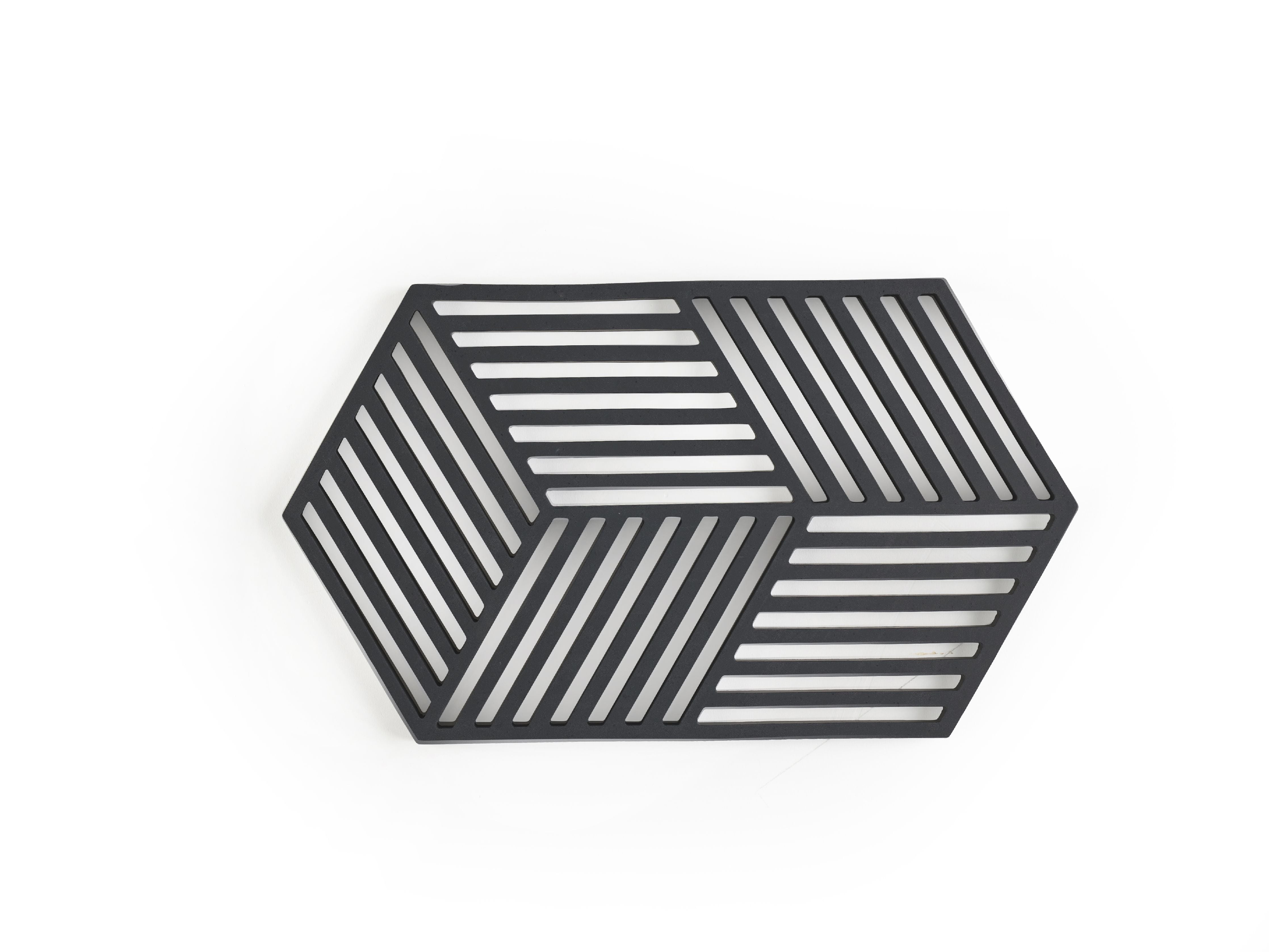 Zona Dinamarca Hexagon Trivet 24 x 14 x 0,9 cm, negro